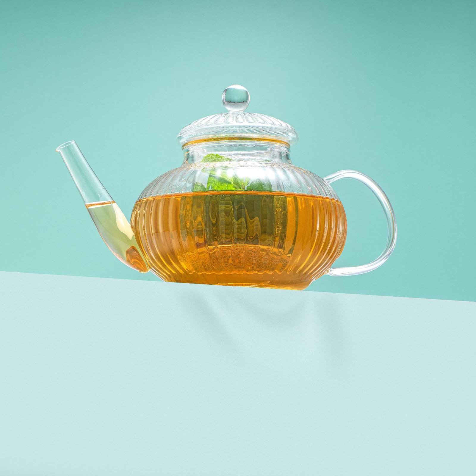 Fluted Glass Tea Kettle 5 Fluted Glass Tea Kettle