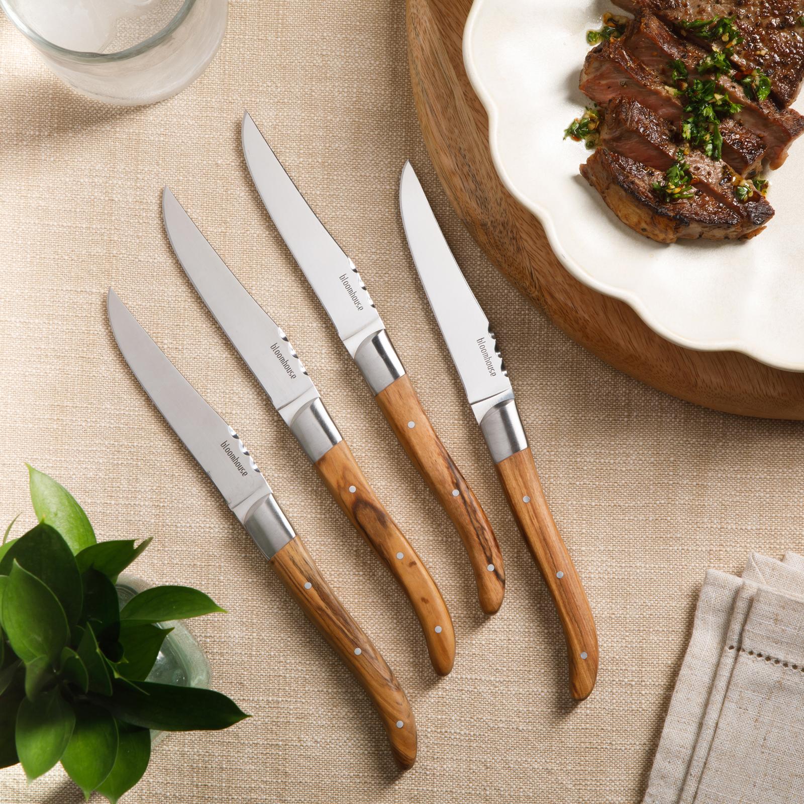 German Stainless Steel Steak Knives, Set of 4 1 German Stainless Steel Steak Knives, Set of 4