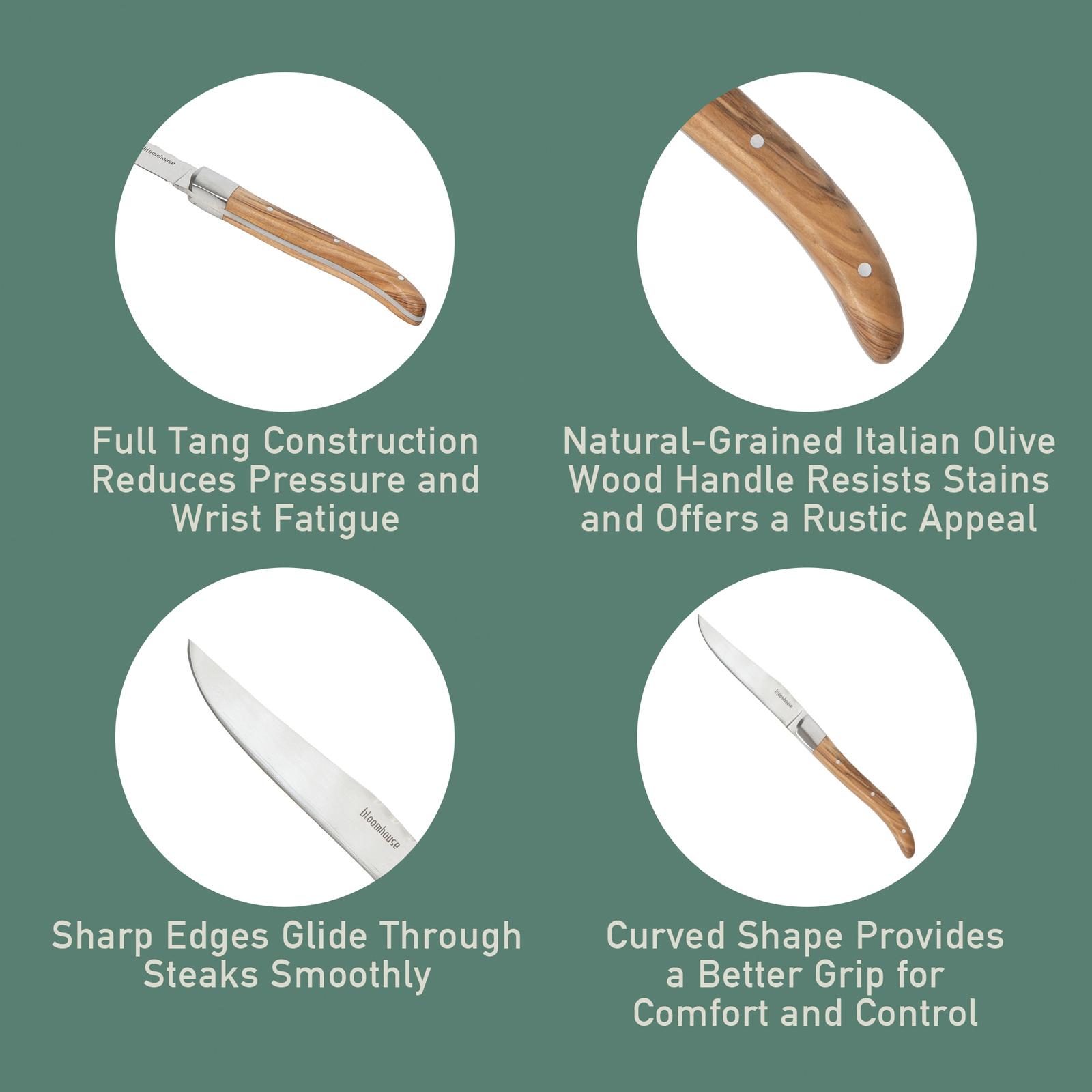 German Stainless Steel Steak Knives, Set of 4 7 German Stainless Steel Steak Knives, Set of 4