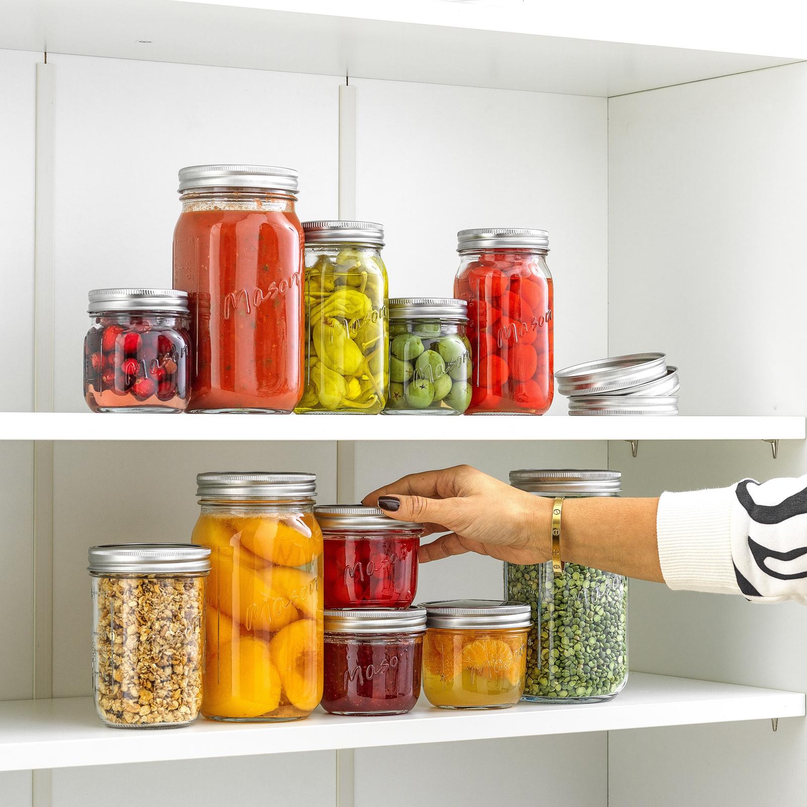 Regular Mason Jar with Airtight Lid, Set of 6 3 Regular Mason Jar with Airtight Lid, Set of 6