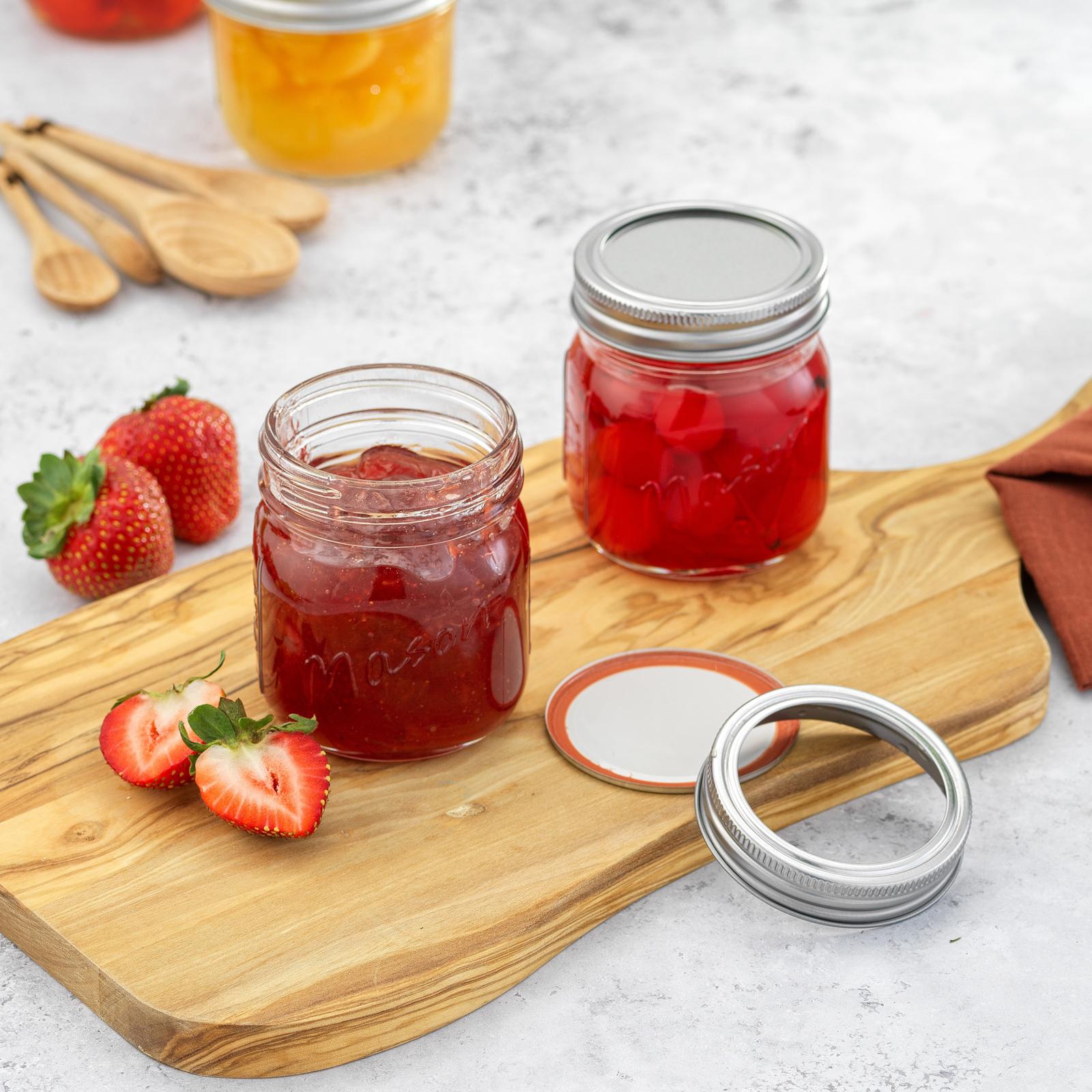 Regular Mason Jar with Airtight Lid, Set of 6 4 Regular Mason Jar with Airtight Lid, Set of 6