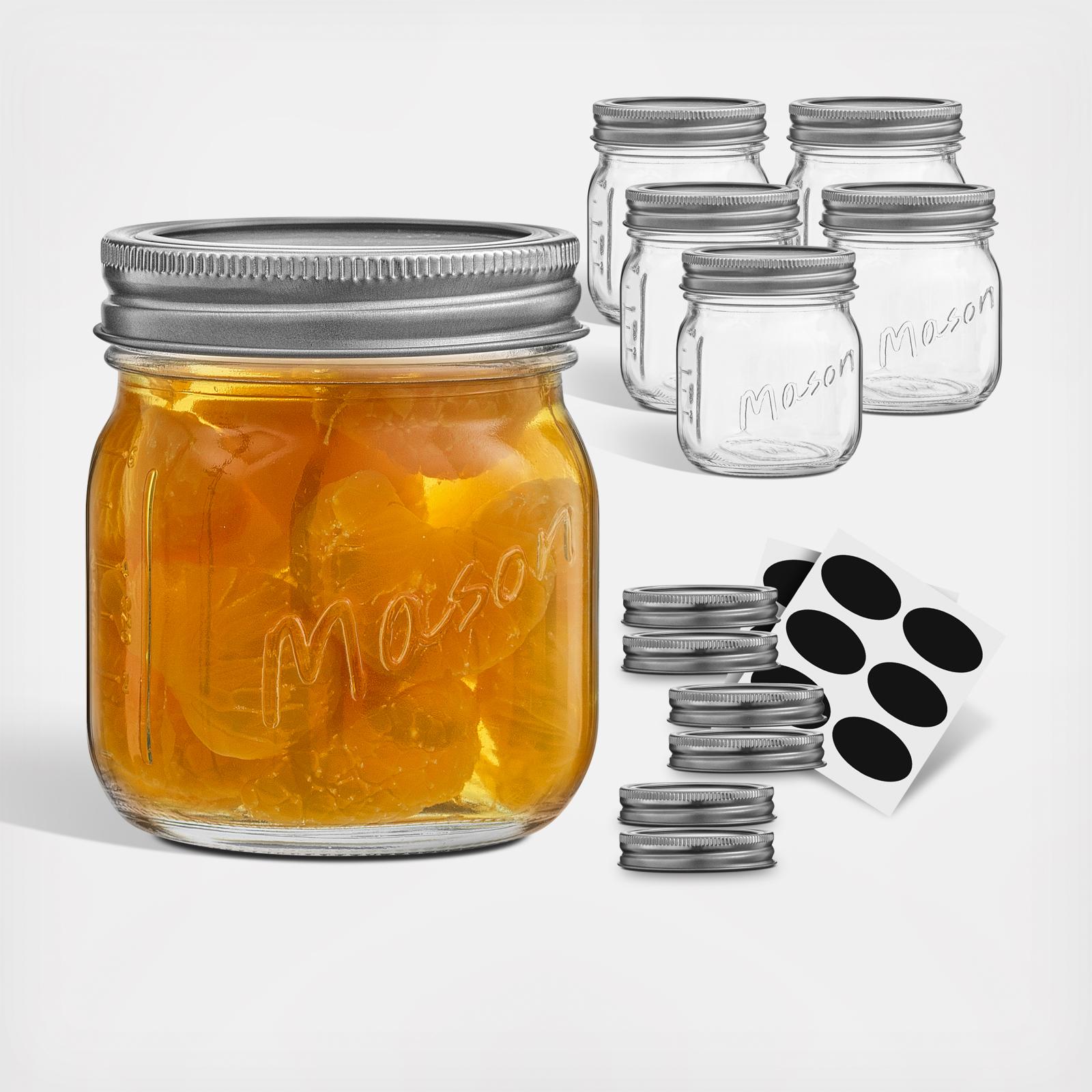 Regular Mason Jar with Airtight Lid, Set of 6 5 Regular Mason Jar with Airtight Lid, Set of 6