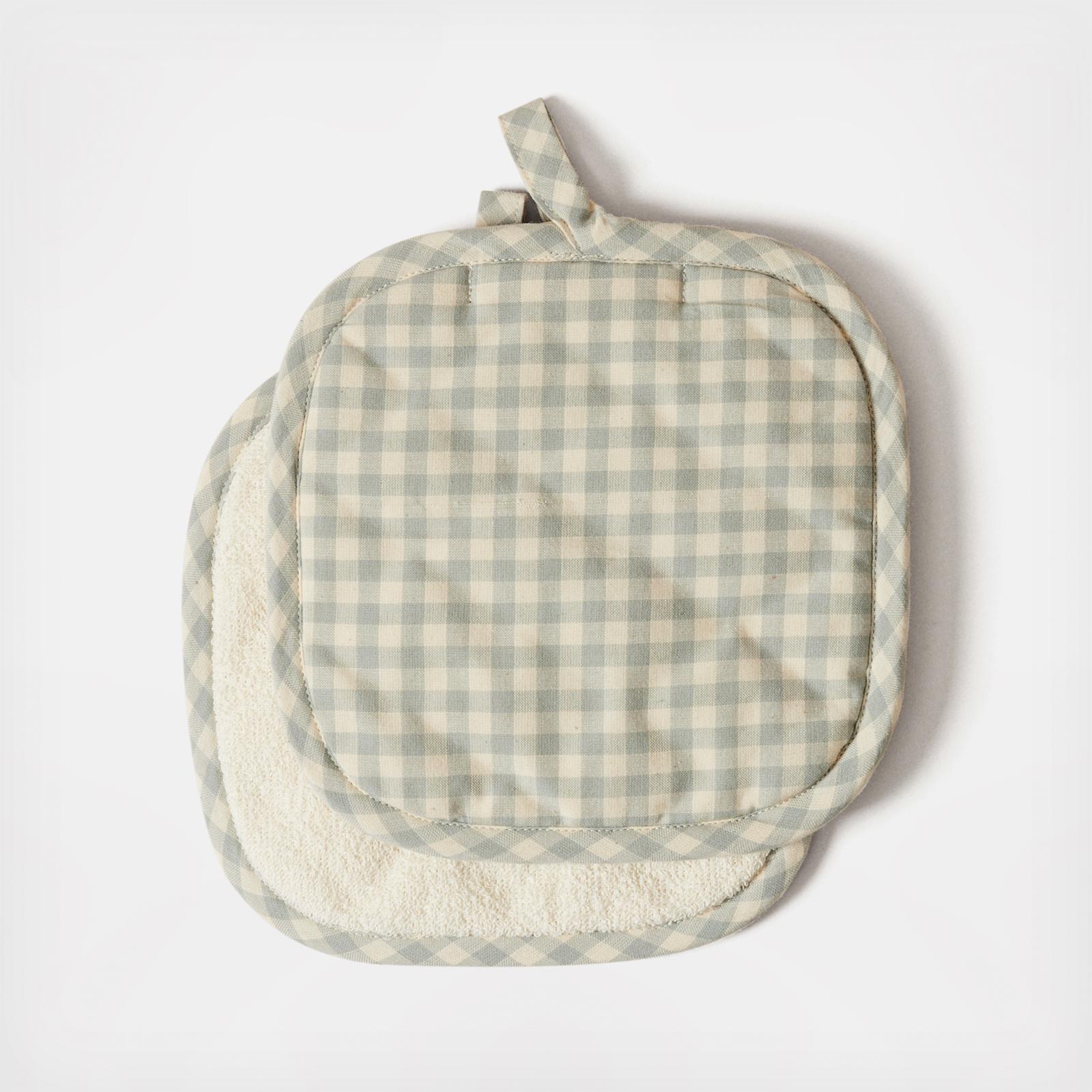 Petite Gingham Pot Holder, Set of 2 2 Petite Gingham Pot Holder, Set of 2