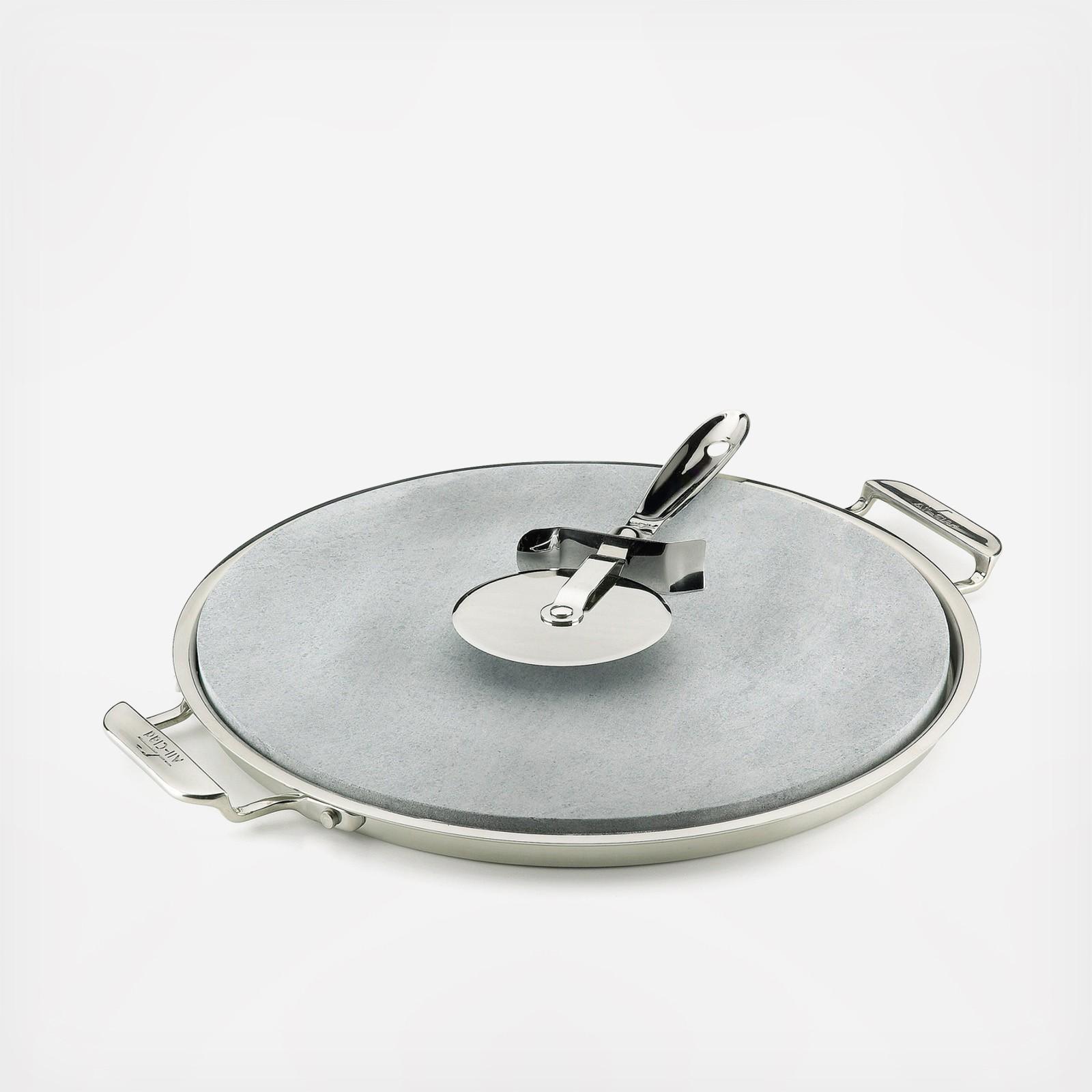 Pizza Stone with Serving Tray and Pizza Cutter 9 Pizza Stone with Serving Tray and Pizza Cutter