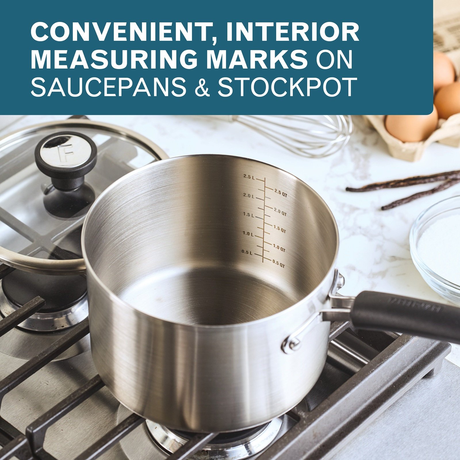 TrueCook Stainless Steel Induction 12-Piece Cookware Set 4 TrueCook Stainless Steel Induction 12-Piece Cookware Set