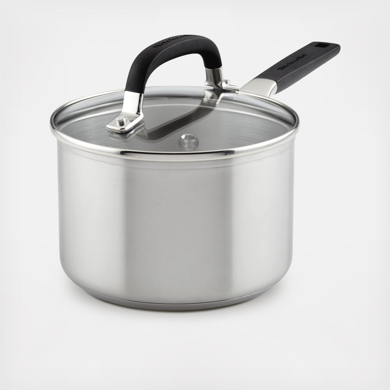 Stainless Steel Saucepan with Measuring Marks and Lid 5 Stainless Steel Saucepan with Measuring Marks and Lid
