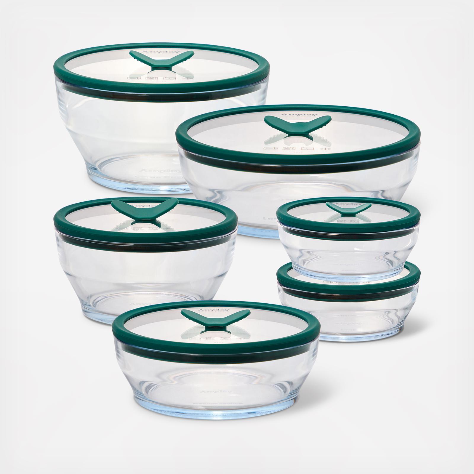 12-Piece Clear Glass Cookware & Storage Set