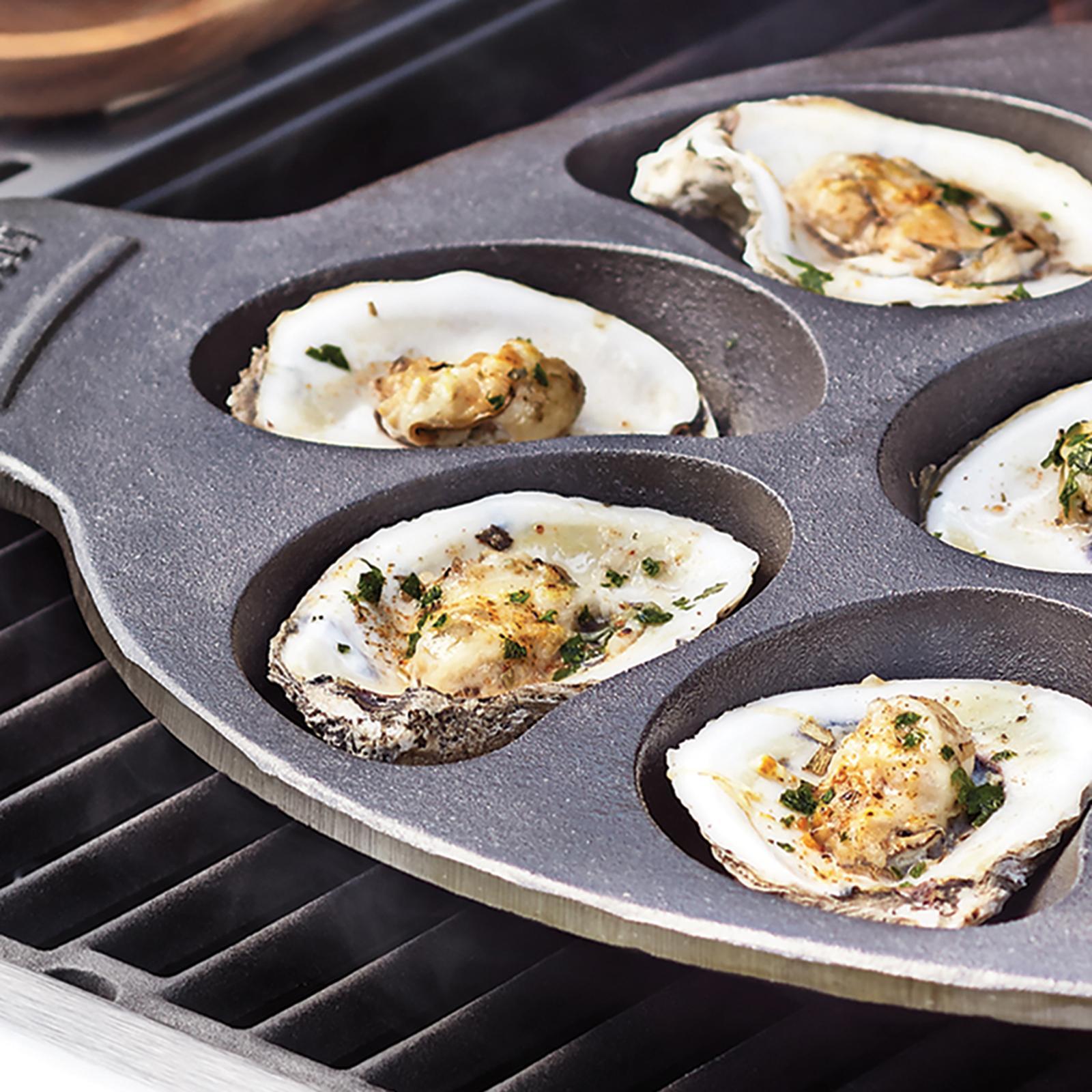Cast Iron 12-Oyster Grill Pan 2 Cast Iron 12-Oyster Grill Pan