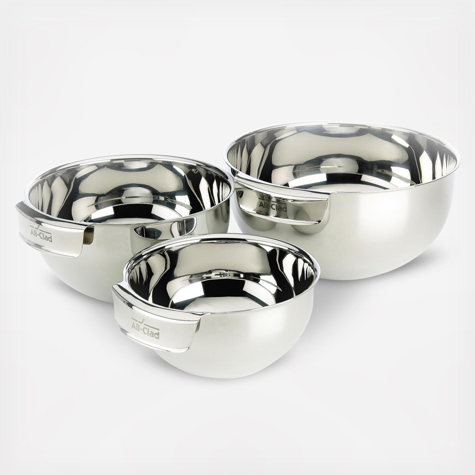 Stainless 3-Piece Mixing Bowl Set 7 Stainless 3-Piece Mixing Bowl Set