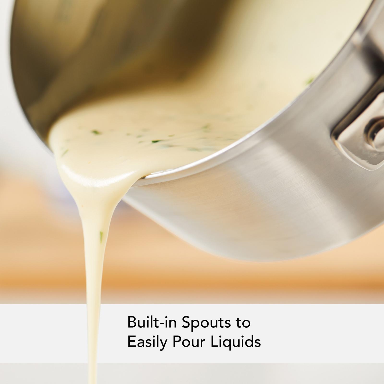 Stainless Steel Saucepan with Pour Spout 3 Stainless Steel Saucepan with Pour Spout