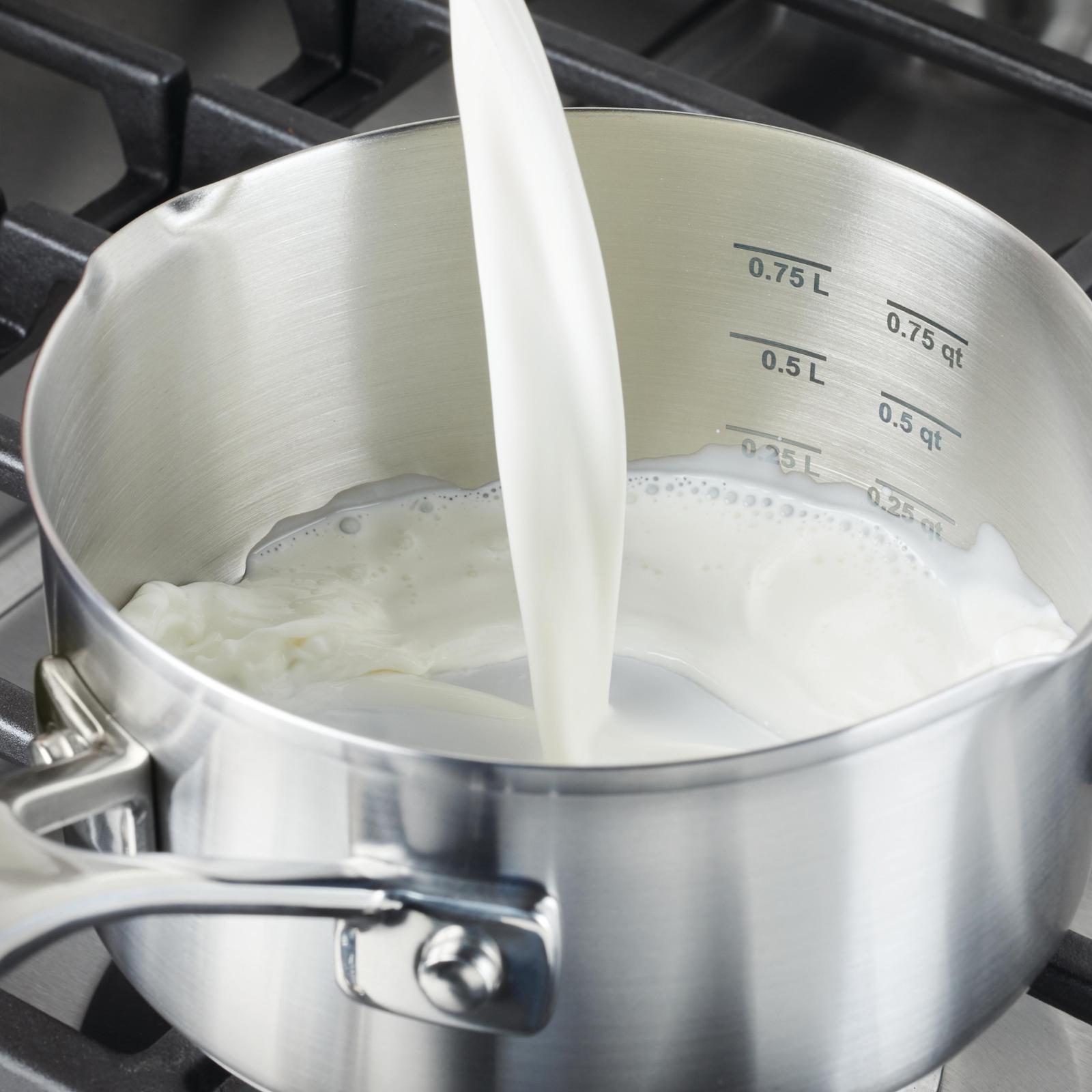 Stainless Steel Saucepan with Pour Spout 6 Stainless Steel Saucepan with Pour Spout