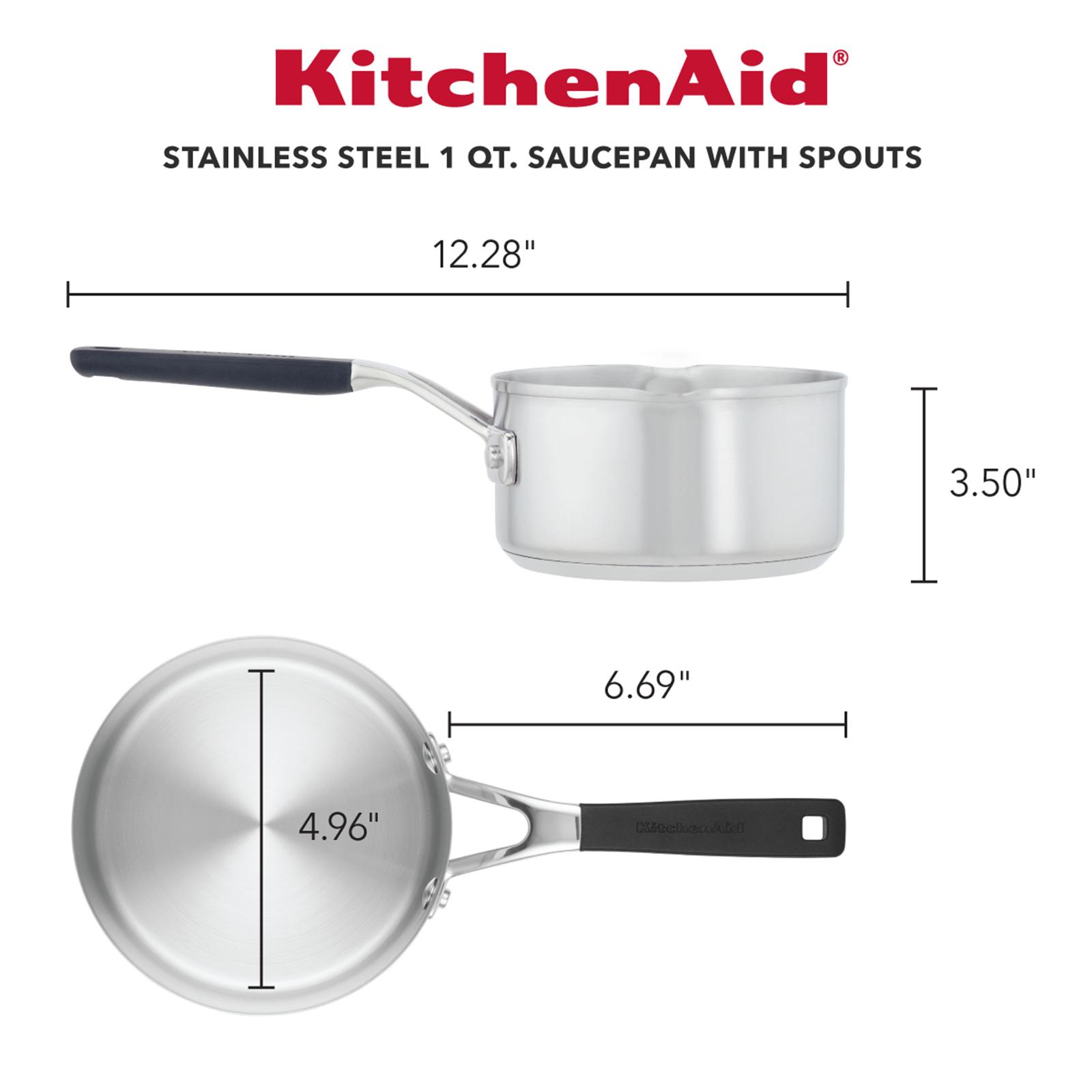 Stainless Steel Saucepan with Pour Spout 8 Stainless Steel Saucepan with Pour Spout