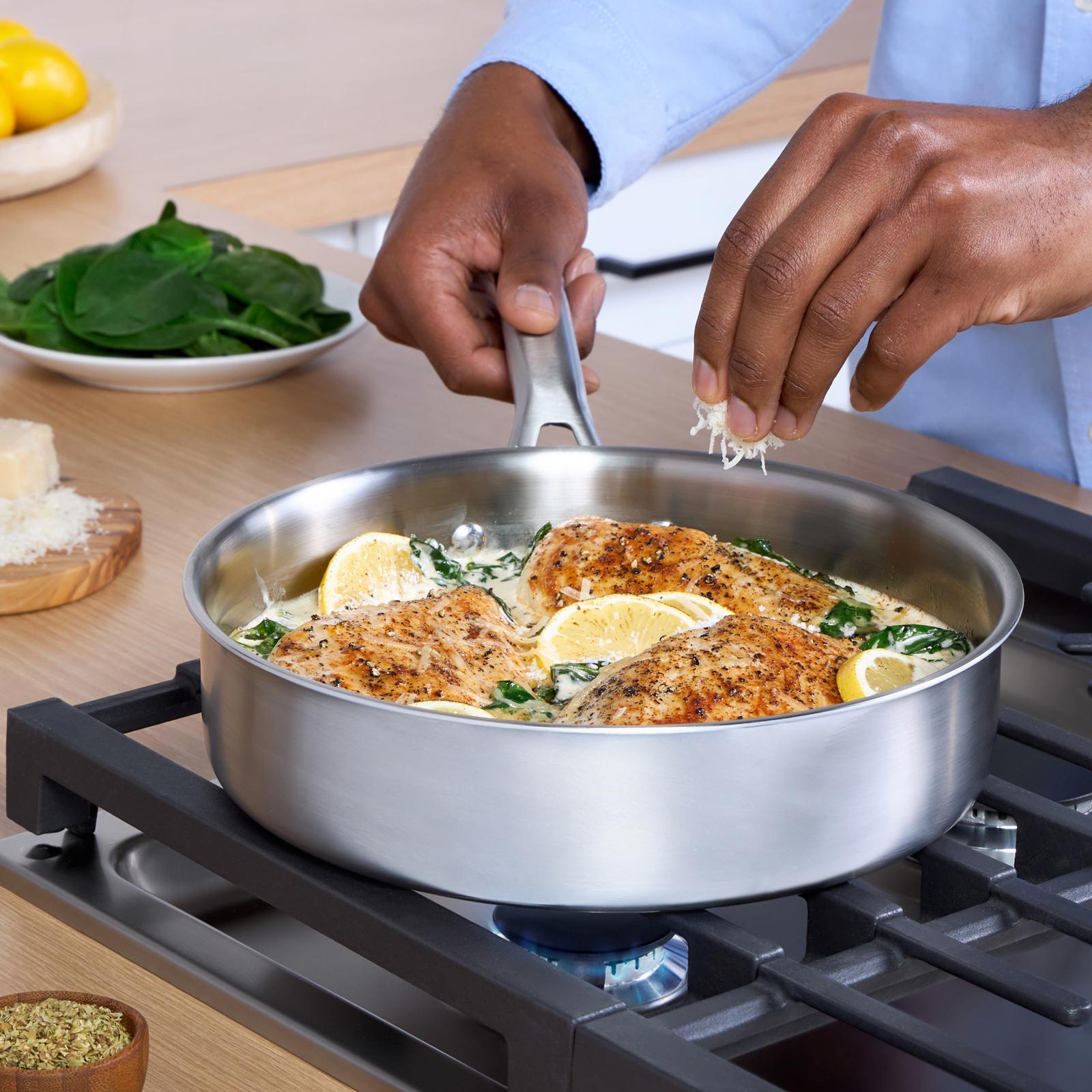 Stainless Steel Saute Pan with Lid 1 Stainless Steel Saute Pan with Lid