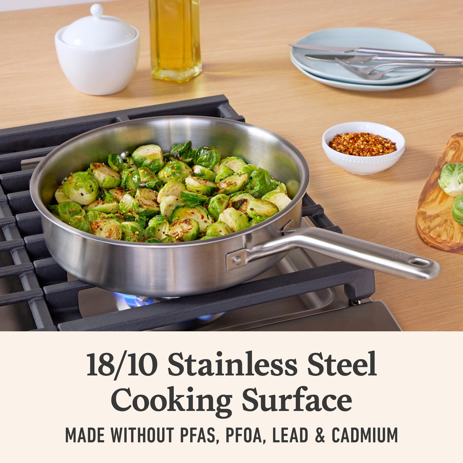 Stainless Steel Saute Pan with Lid 5 Stainless Steel Saute Pan with Lid