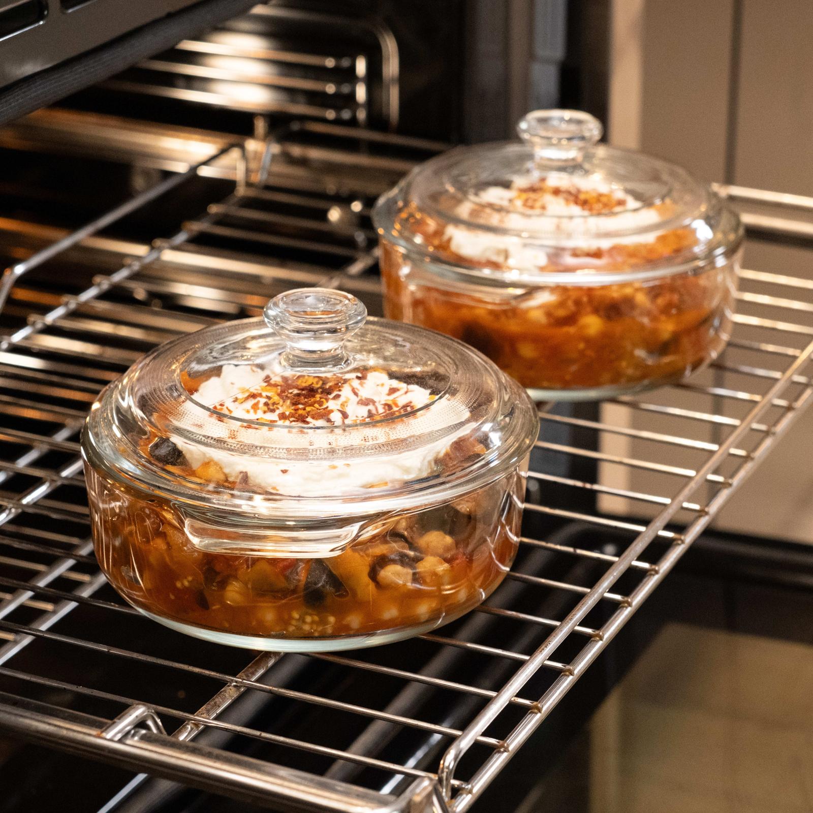 Baker's Basics Casserole Dish with Glass Cover, Set of 2 1 Baker's Basics Casserole Dish with Glass Cover, Set of 2