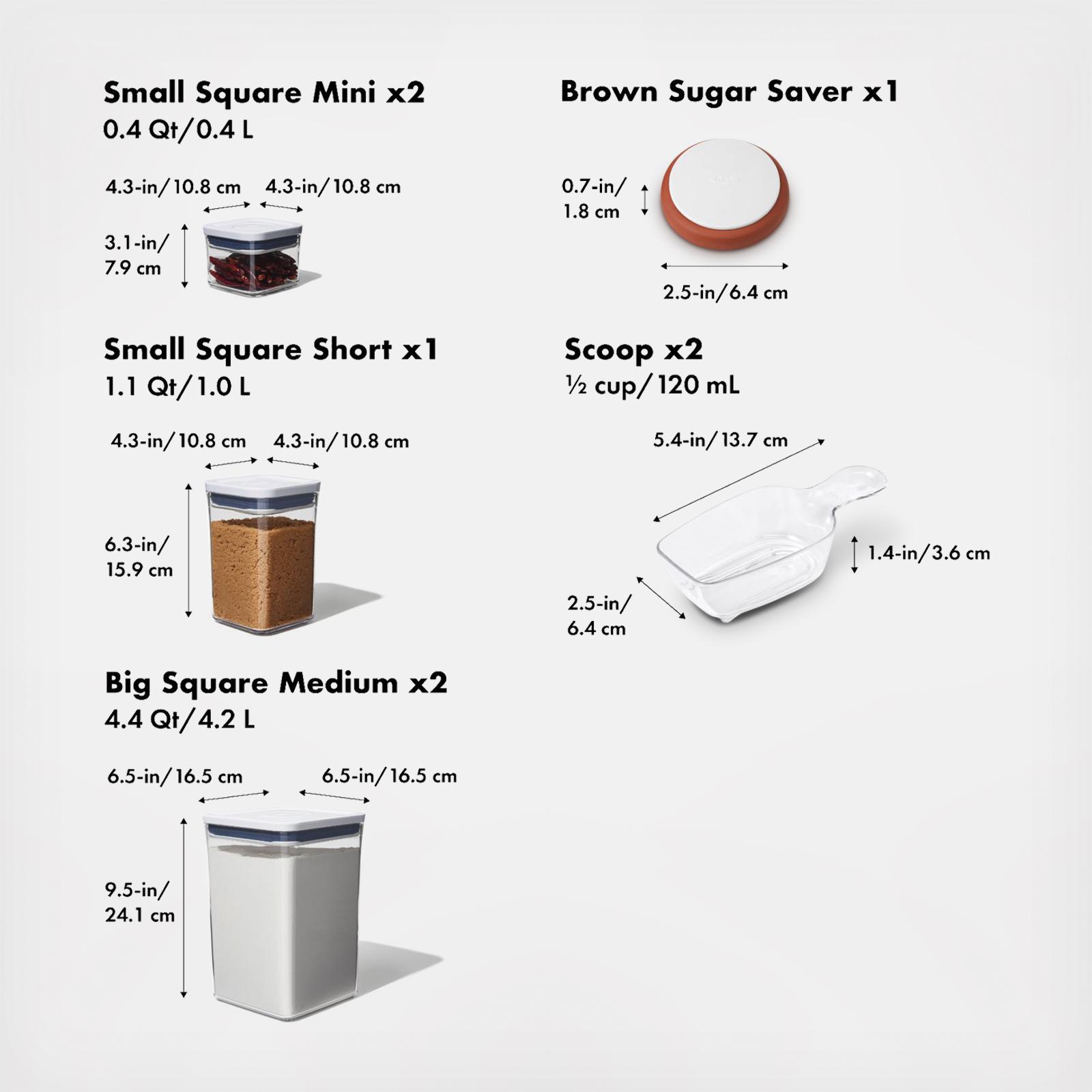 Good Grips 8-Piece Baking Essentials POP Container Set 8 Good Grips 8-Piece Baking Essentials POP Container Set