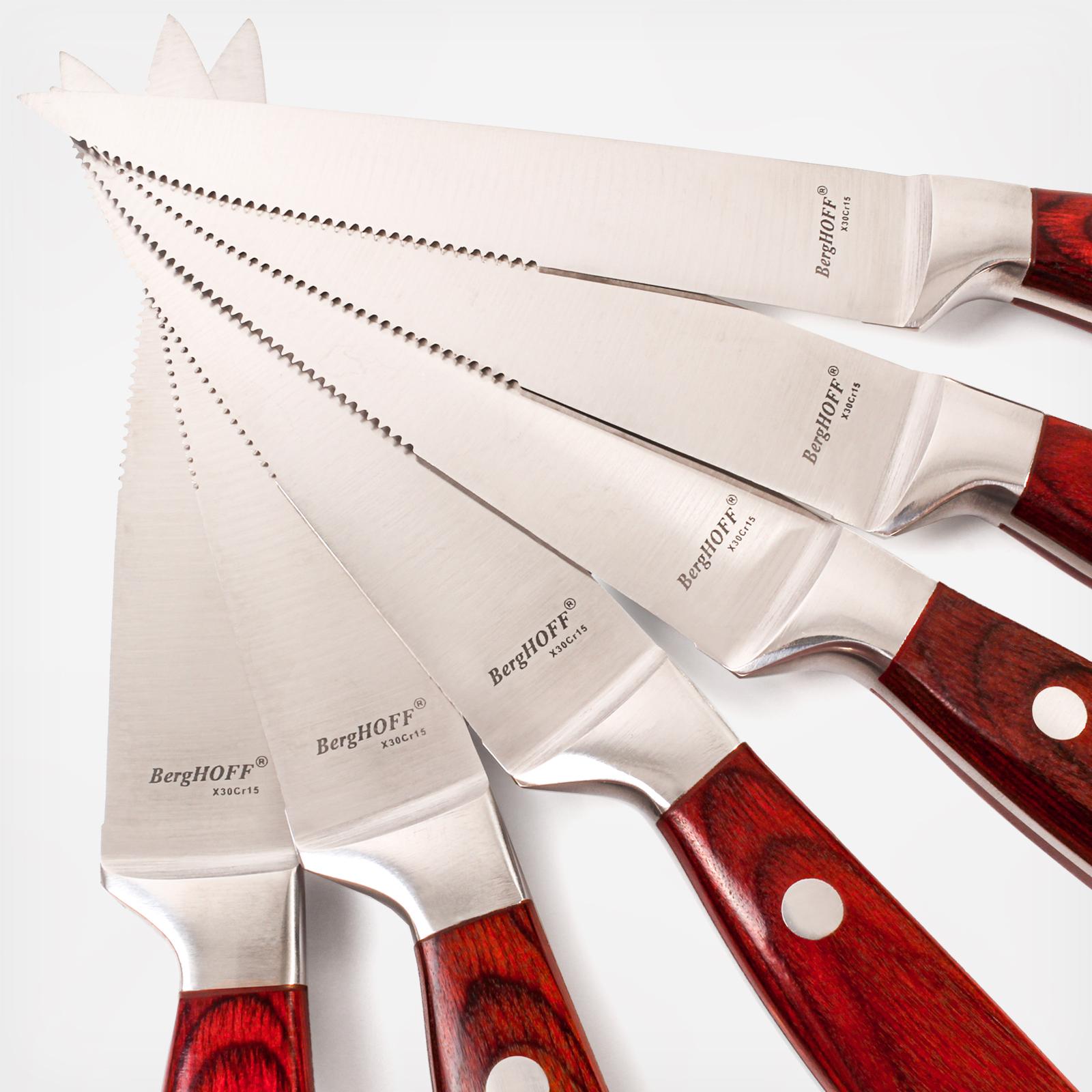 Pakka Stainless Steel Steak Knife, Set of 4 4 Pakka Stainless Steel Steak Knife, Set of 4