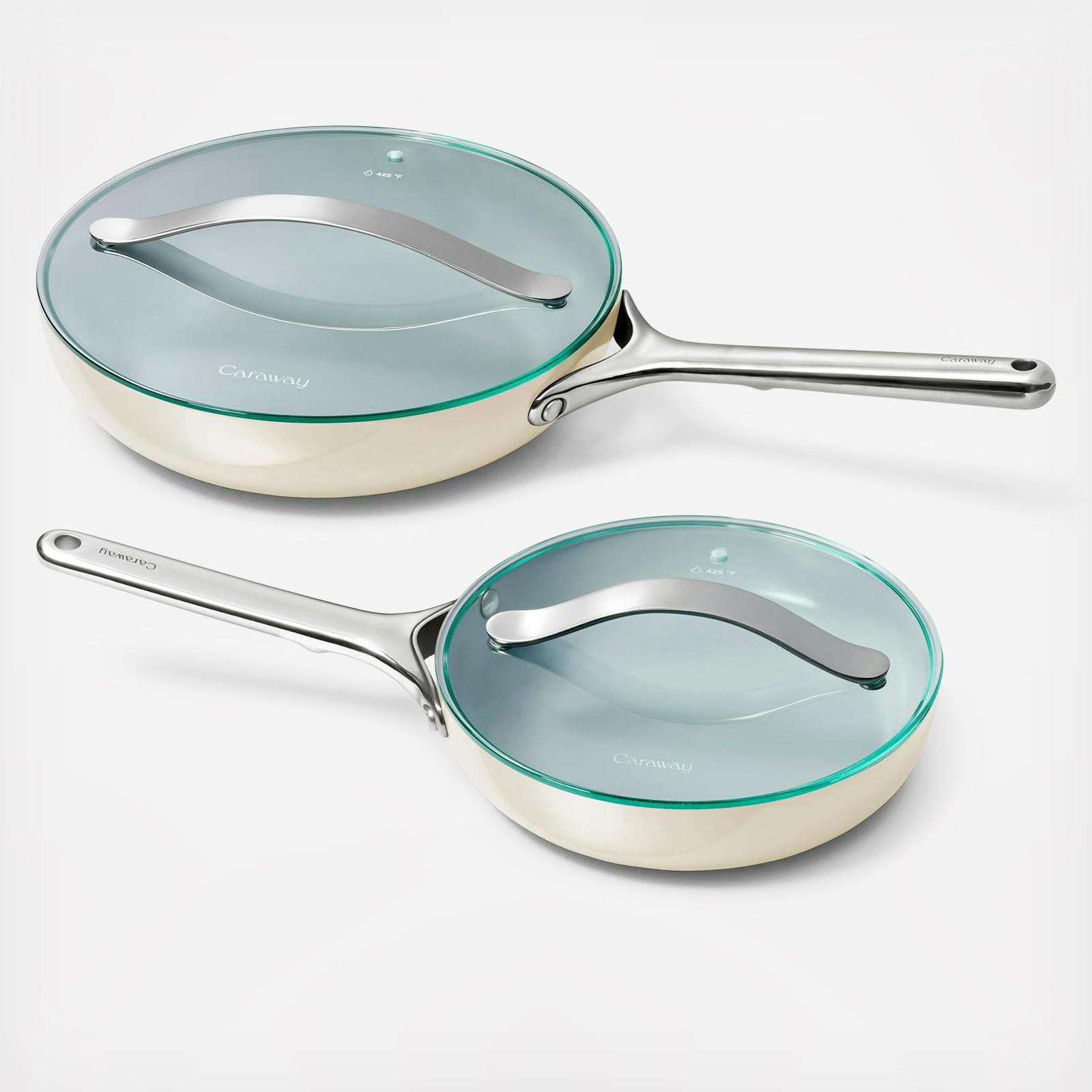 4-Piece Ceramic Non-Stick Fry Pan Set with Glass Lids 2 4-Piece Ceramic Non-Stick Fry Pan Set with Glass Lids