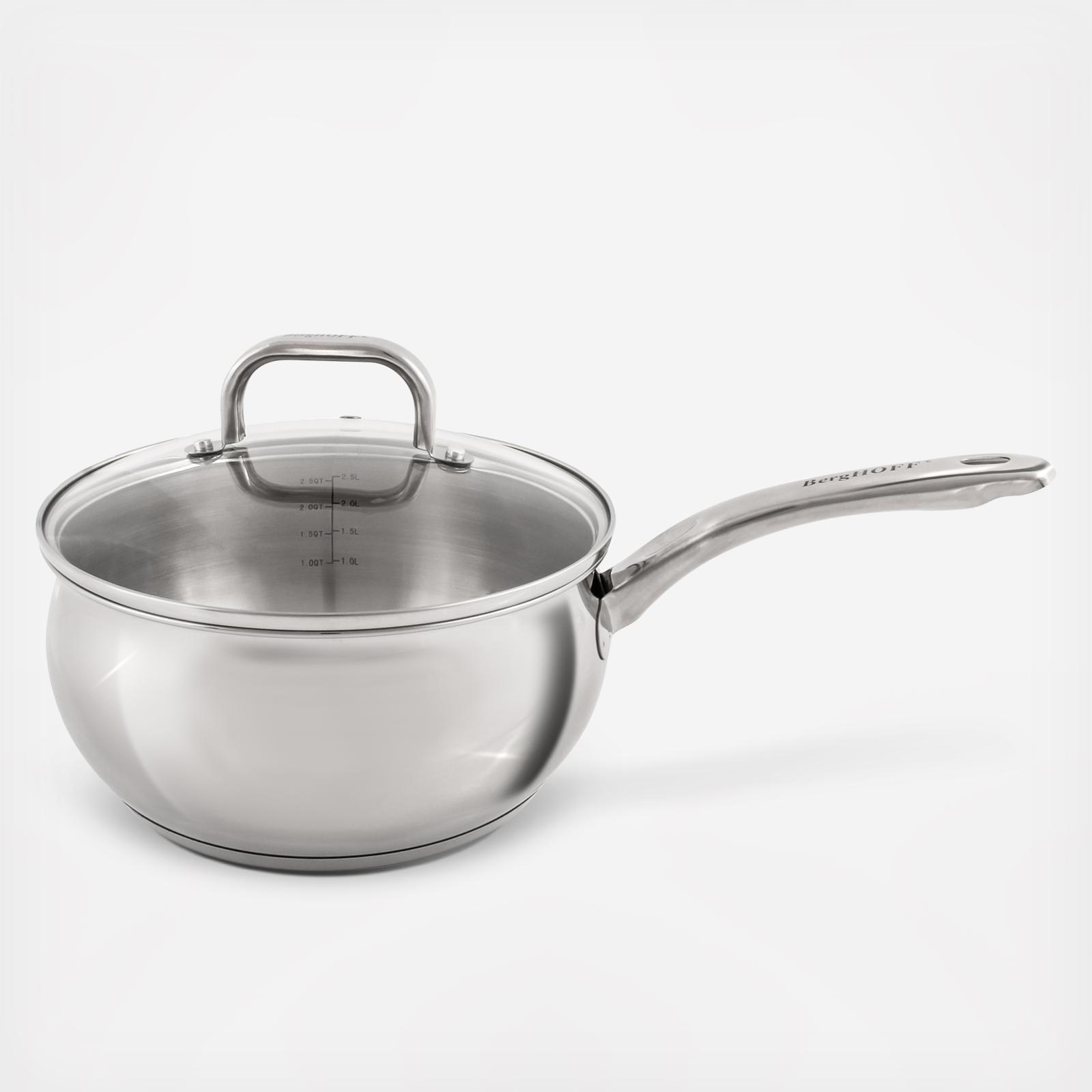 Belly Shape Sauce Pan with Glass Lid