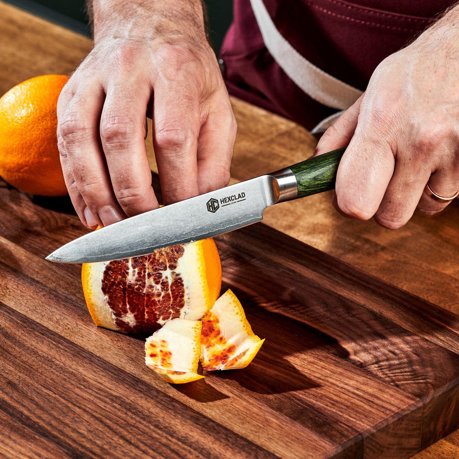 Damascus Steel Utility Knife 4 Damascus Steel Utility Knife