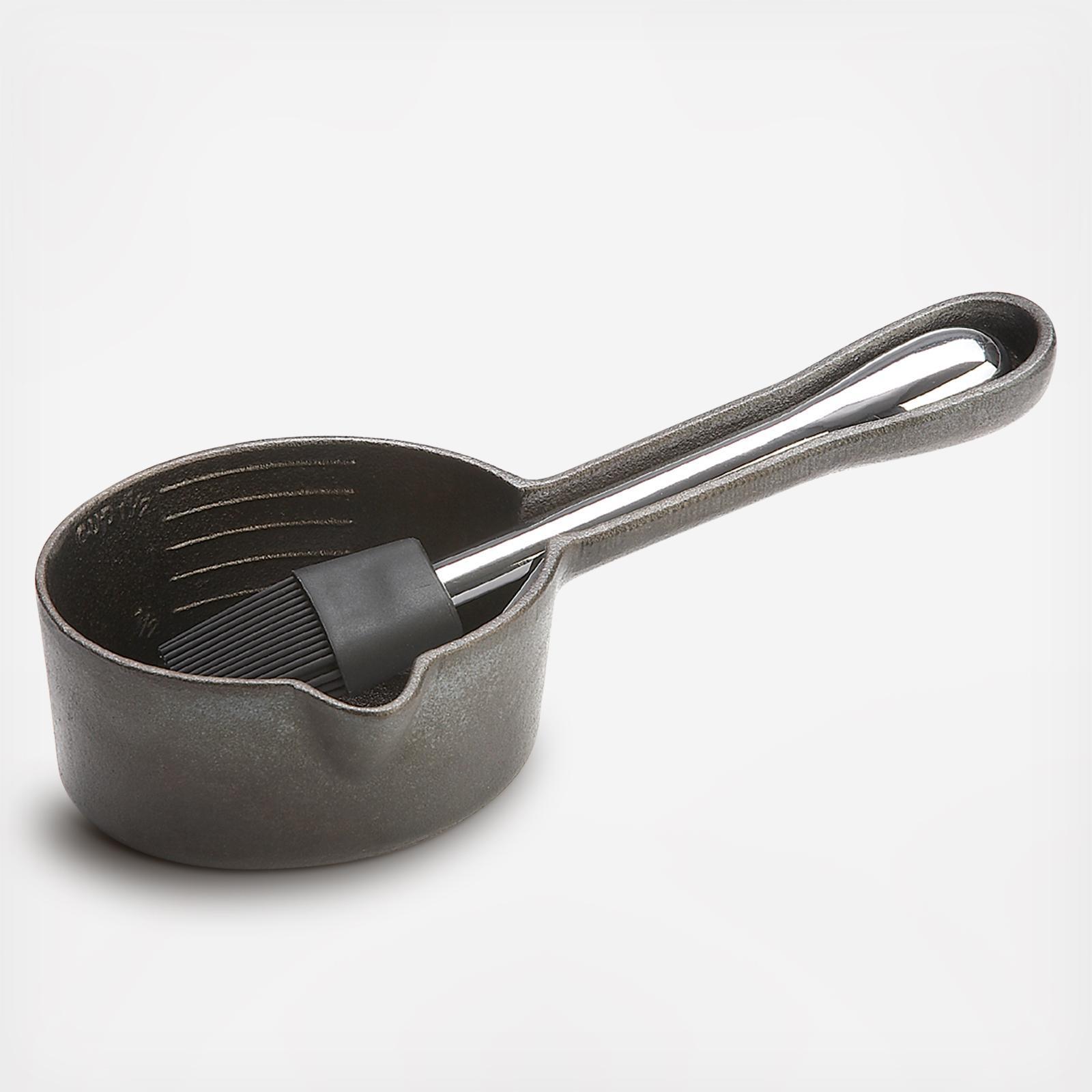 Cast Iron Sauce Pot & Basting Brush 1 Cast Iron Sauce Pot & Basting Brush