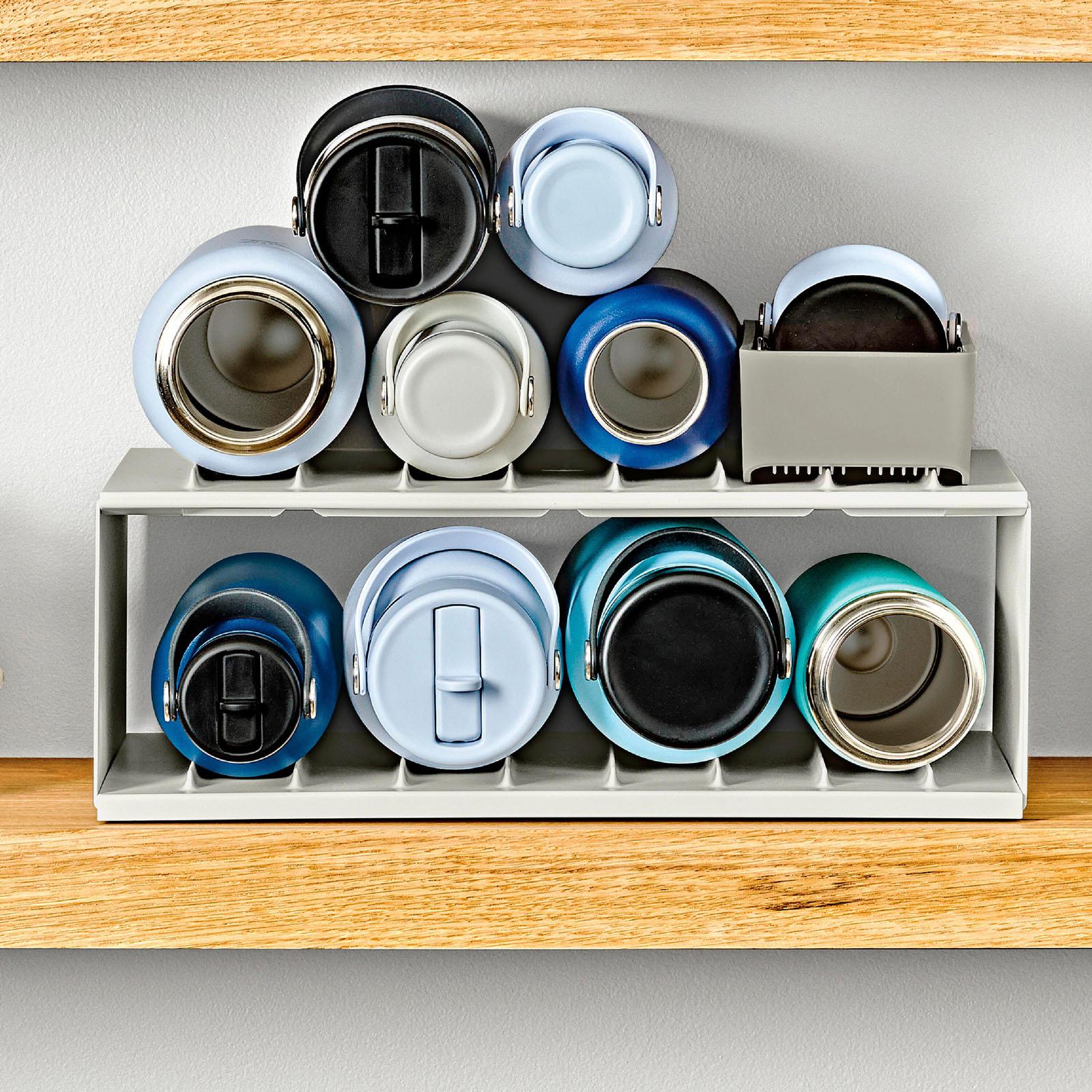 Good Grips Water Bottle Organizer with Accessory Bin 4 Good Grips Water Bottle Organizer with Accessory Bin