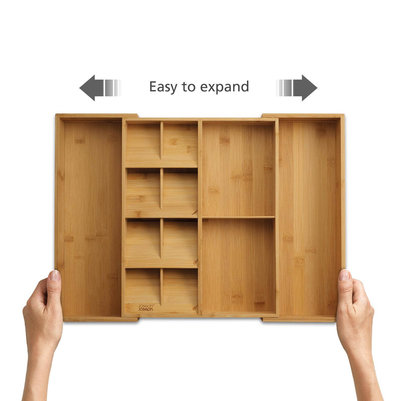 DrawerStore Bamboo Expandable Utensil Organizer 5 DrawerStore Bamboo Expandable Utensil Organizer