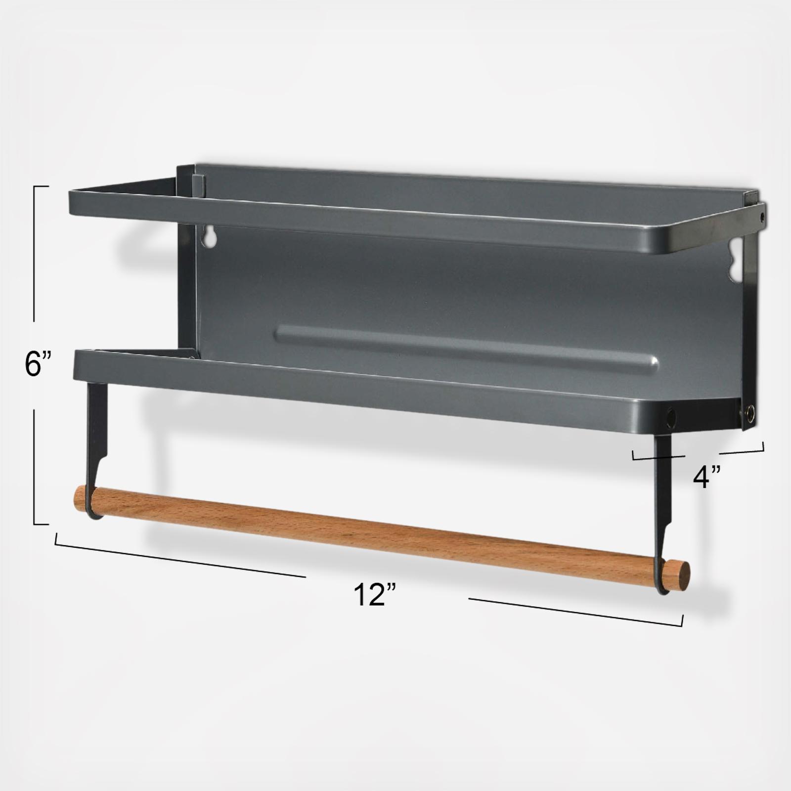 Metal Magnetic Spice Rack with Paper Towel Holder 7 Metal Magnetic Spice Rack with Paper Towel Holder