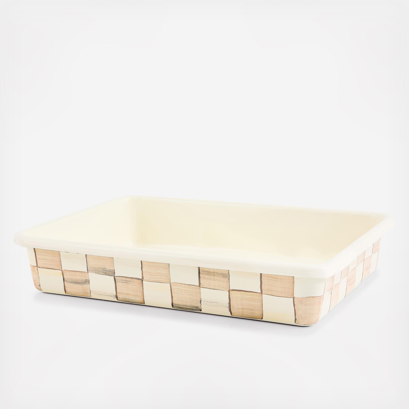 Mocha Check Stainless Steel Baking Pan 2 Mocha Check Stainless Steel Baking Pan