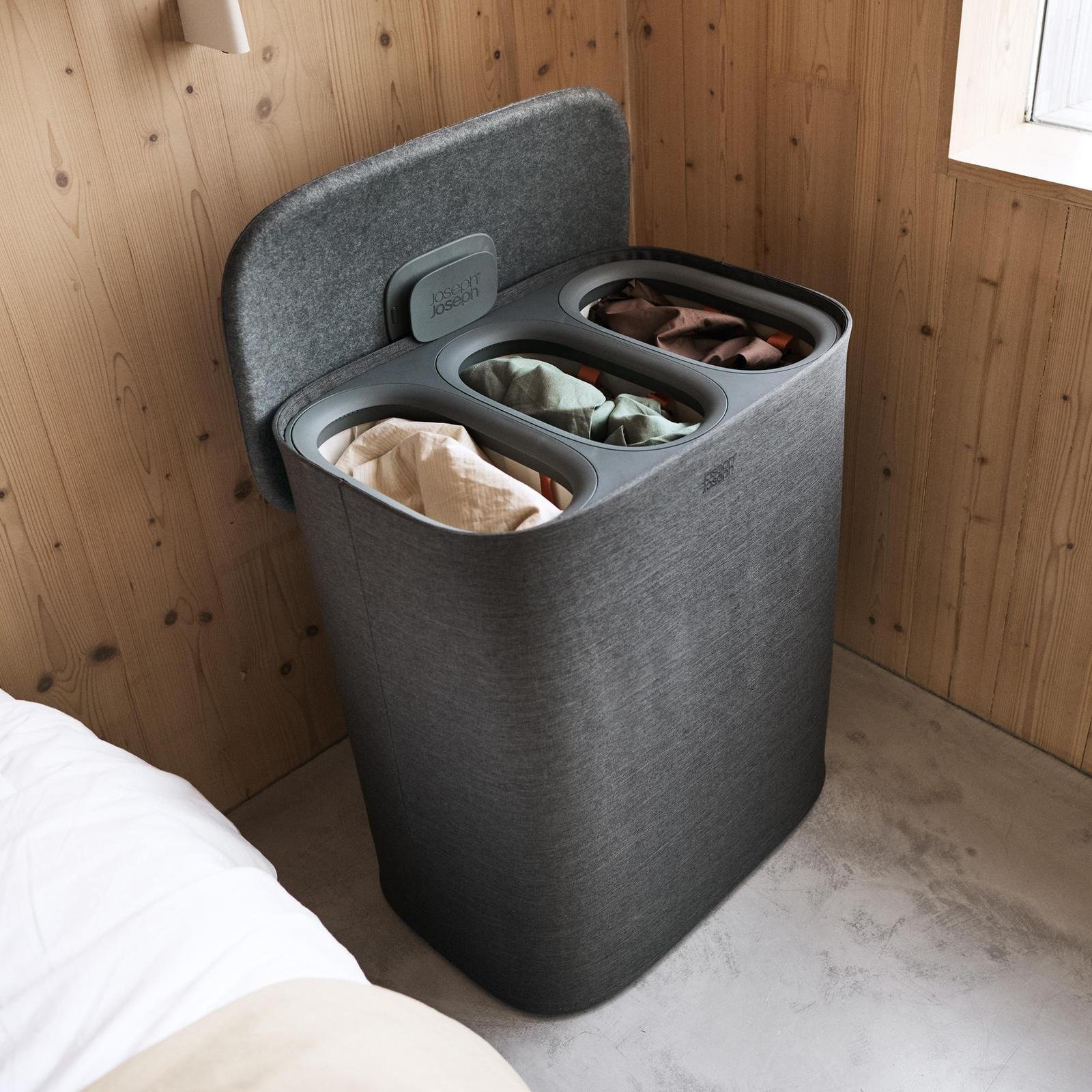 Tota 2 90-Liter 3-Laundry Hamper Separation Basket with Lid 10 Tota 2 90-Liter 3-Laundry Hamper Separation Basket with Lid