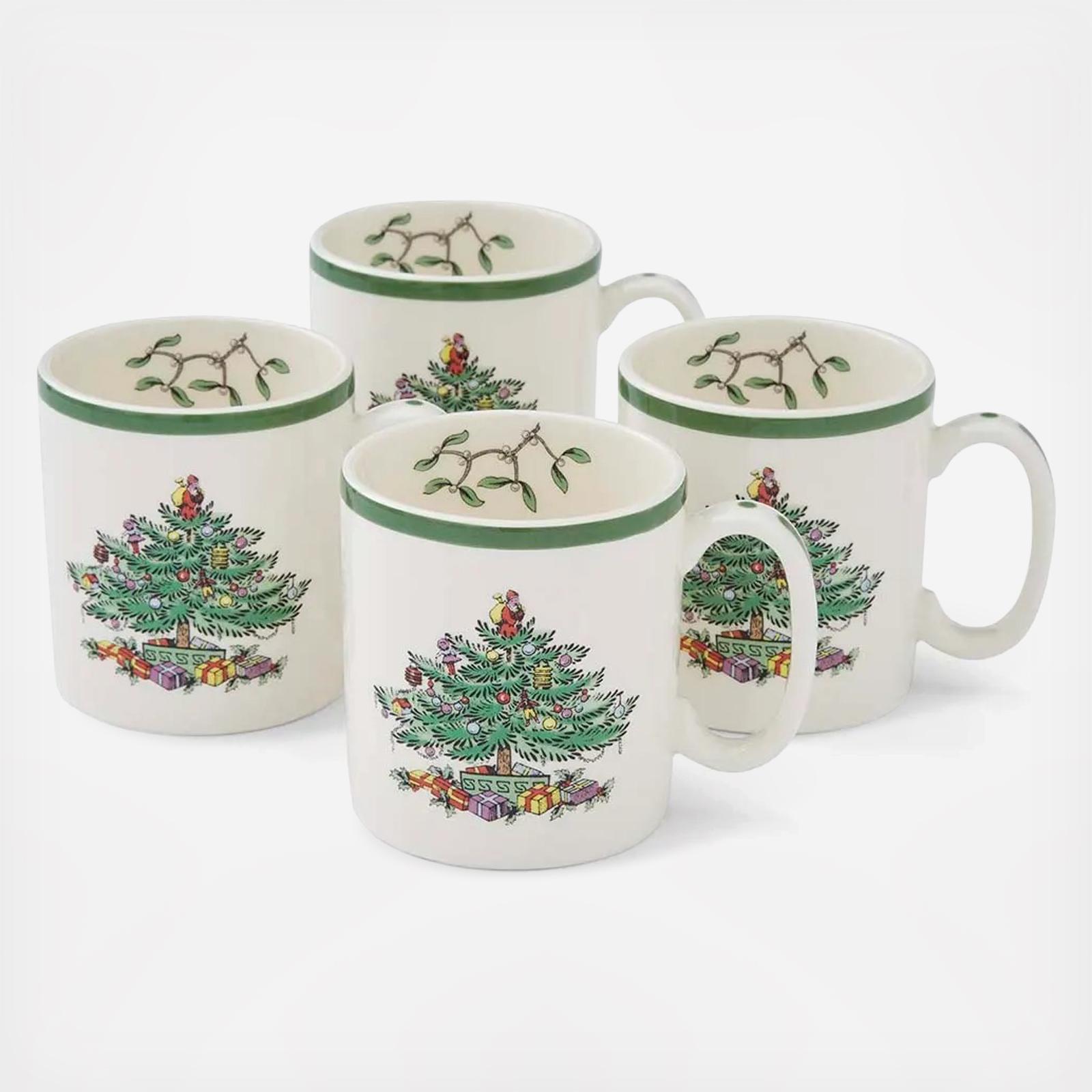 Christmas Tree Coffee Mug, Set of 4 2 Christmas Tree Coffee Mug, Set of 4