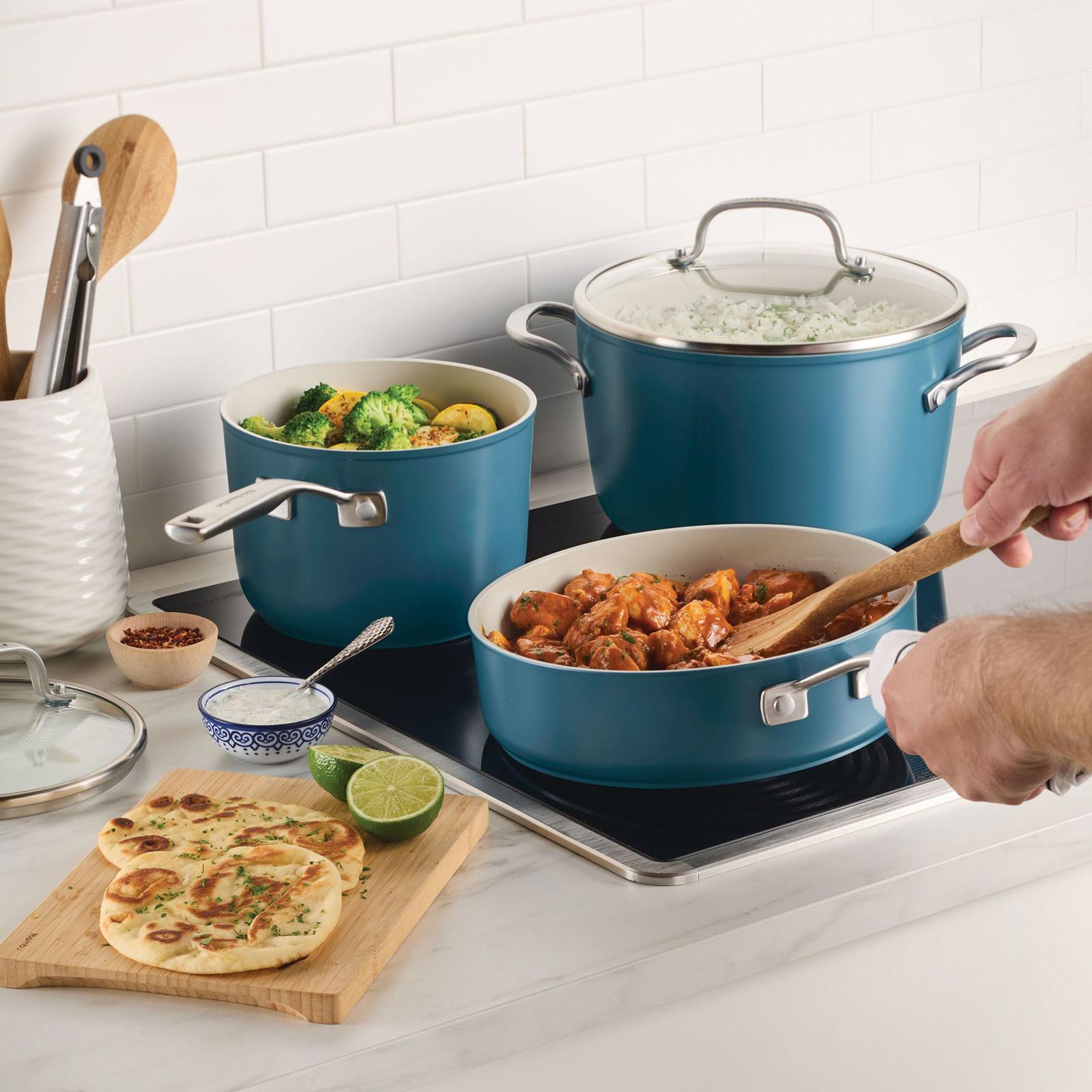 Hard Anodized Ceramic Induction 10-Piece Cookware Set 1 Hard Anodized Ceramic Induction 10-Piece Cookware Set