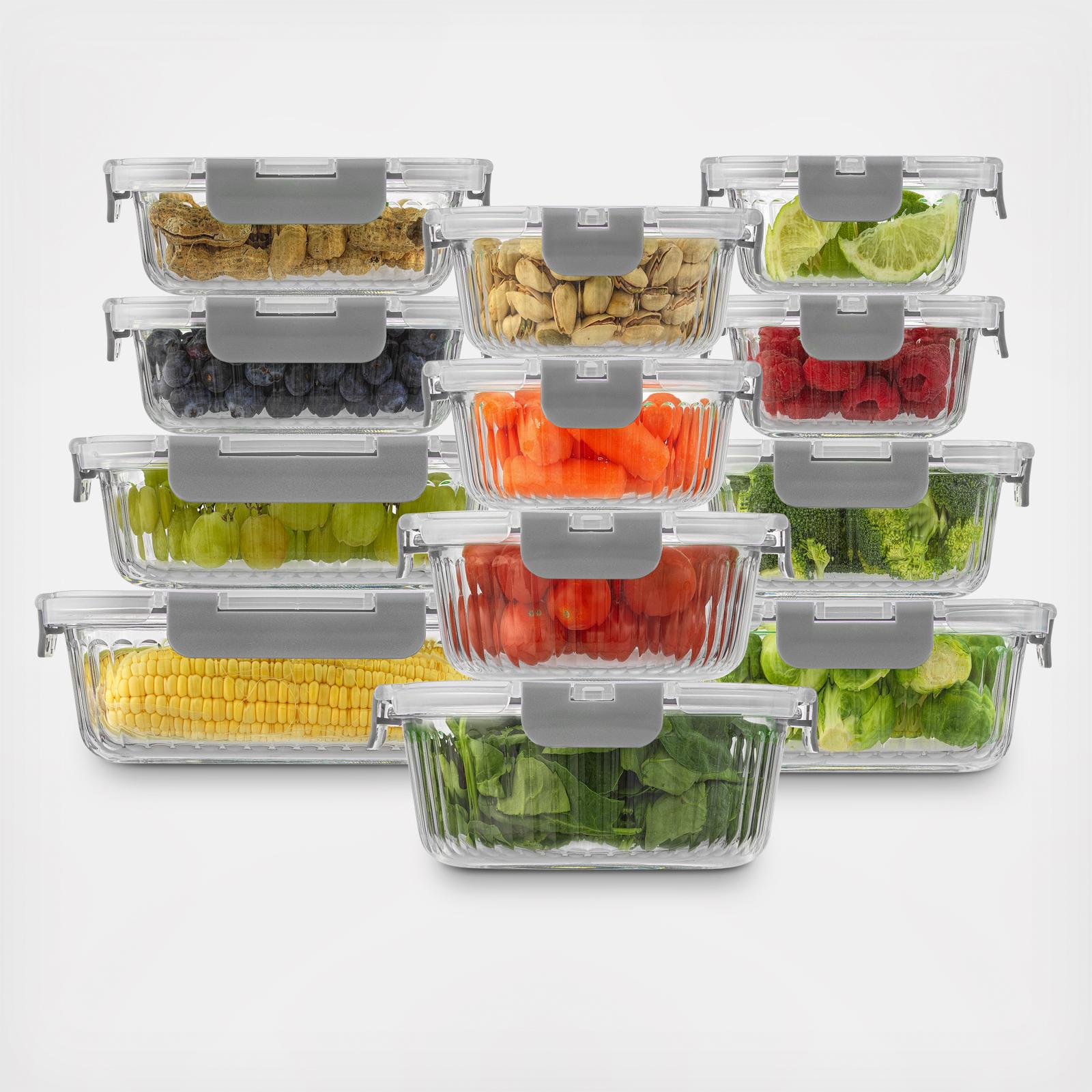 Fluted 24-Piece Food Storage Container Set with Lid 2 Fluted 24-Piece Food Storage Container Set with Lid