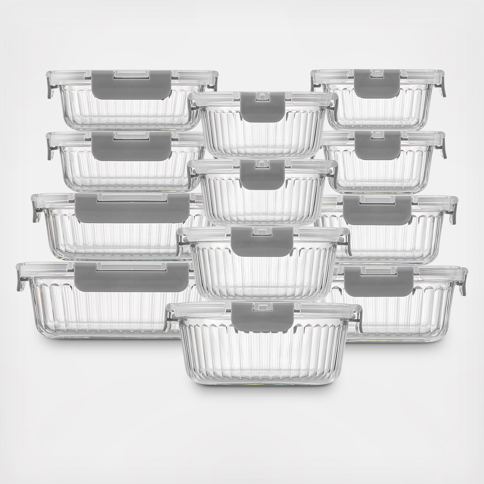 Fluted 24-Piece Food Storage Container Set with Lid 3 Fluted 24-Piece Food Storage Container Set with Lid
