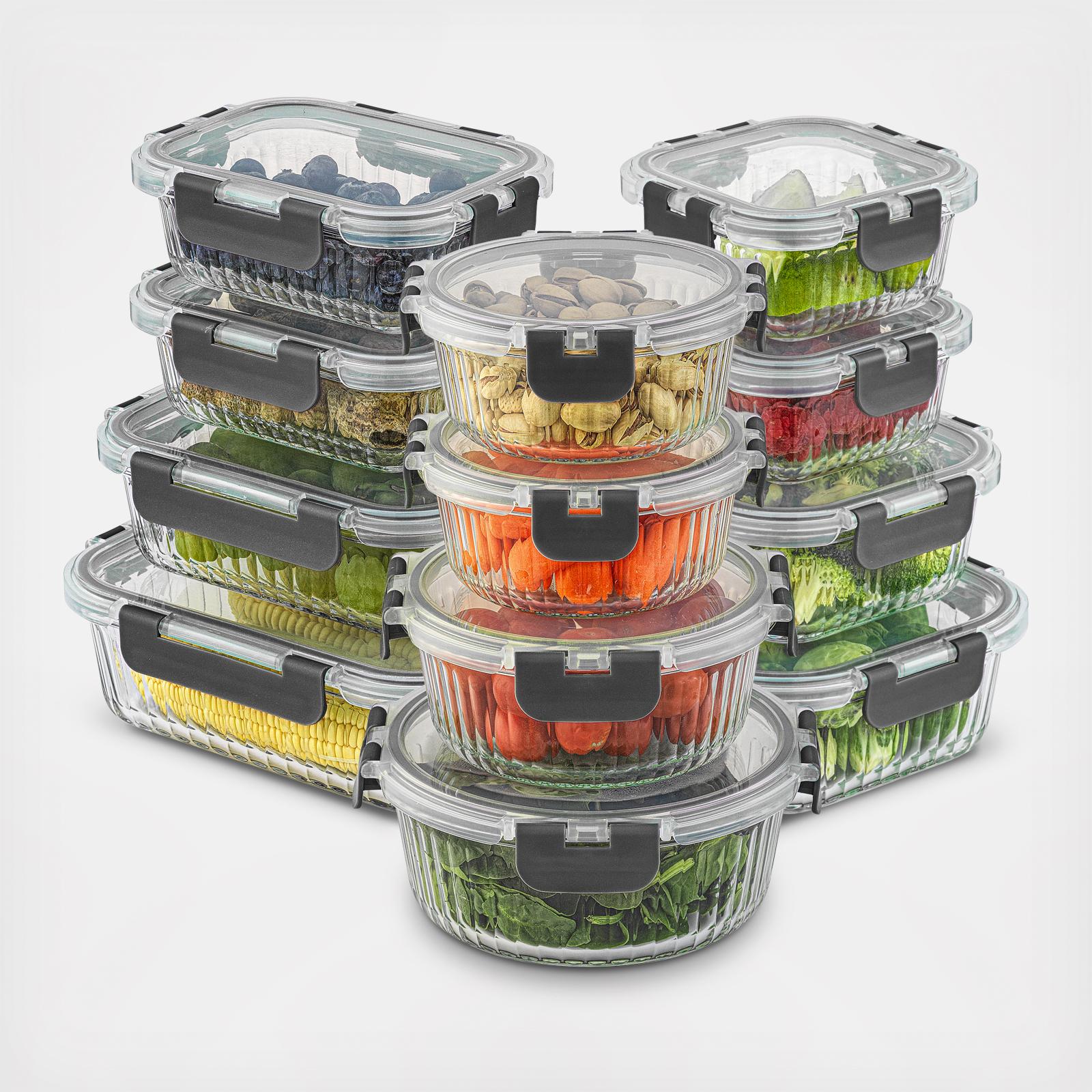 Fluted 24-Piece Food Storage Container Set with Lid 7 Fluted 24-Piece Food Storage Container Set with Lid
