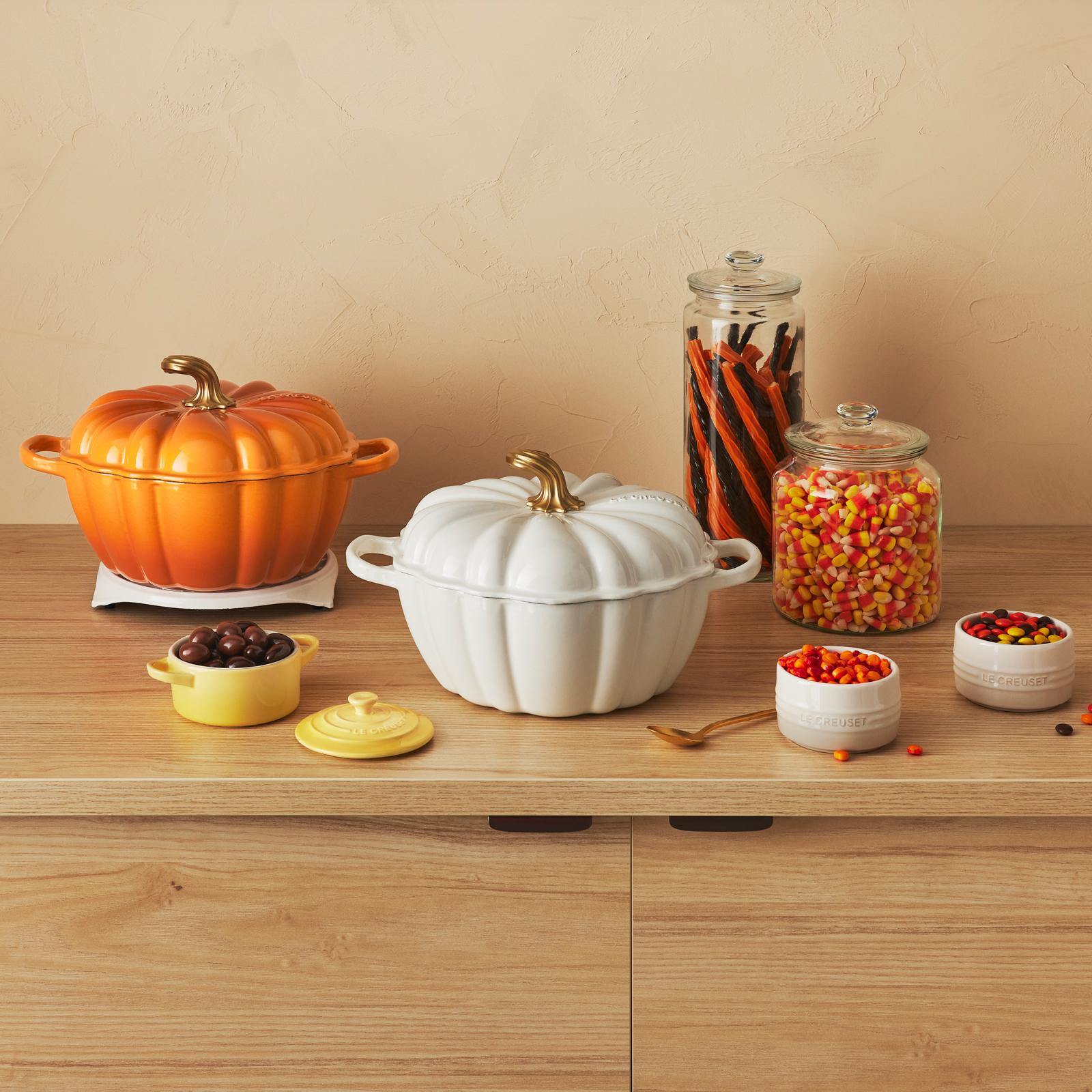 Pumpkin Figural Cocotte with Knob 3 Pumpkin Figural Cocotte with Knob