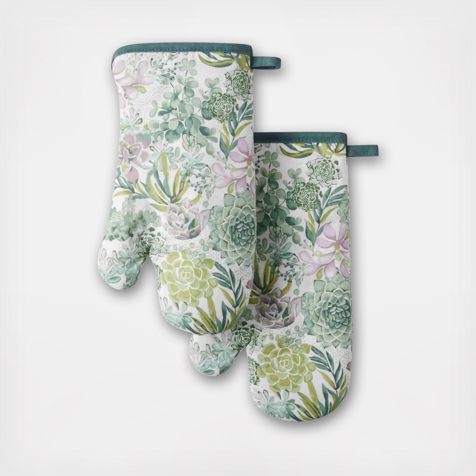 Succulents Oven Mitt, Set of 2 4 Succulents Oven Mitt, Set of 2