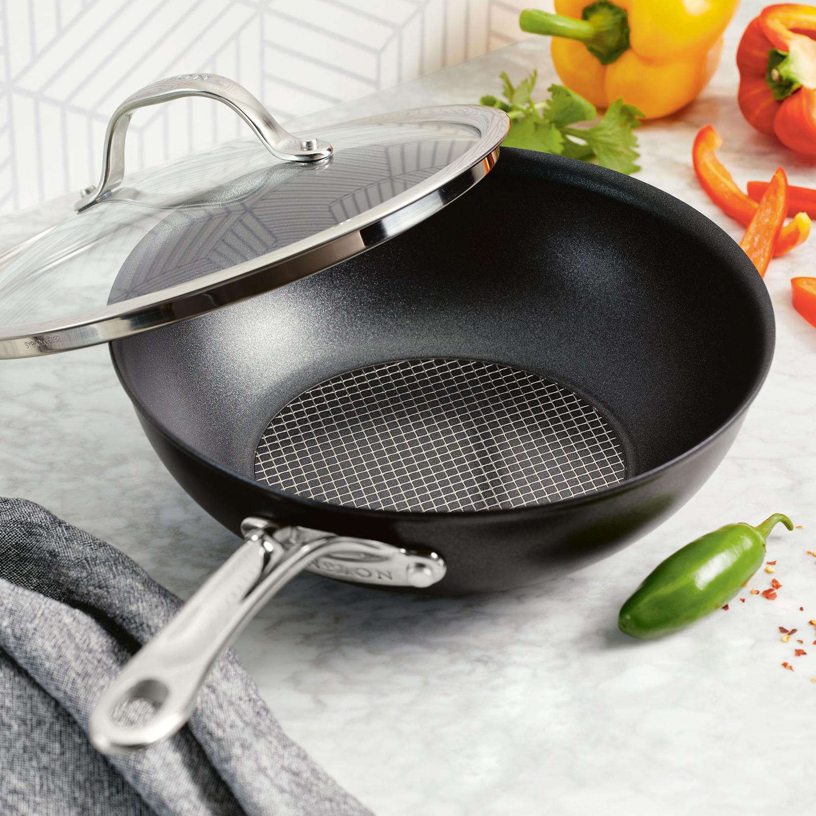 X Hybrid Non-Stick Induction Stir Fry Wok with Lid 1 X Hybrid Non-Stick Induction Stir Fry Wok with Lid