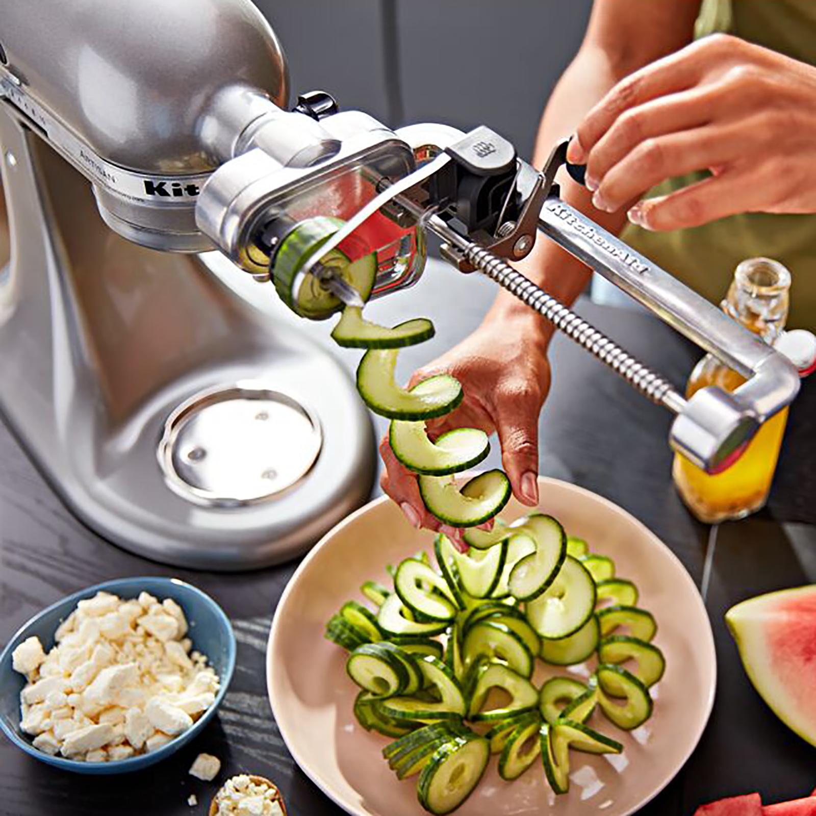 7-Blade Spiralizer Plus Attachment with Peel, Core & Slice Capabilities 8 7-Blade Spiralizer Plus Attachment with Peel, Core & Slice Capabilities