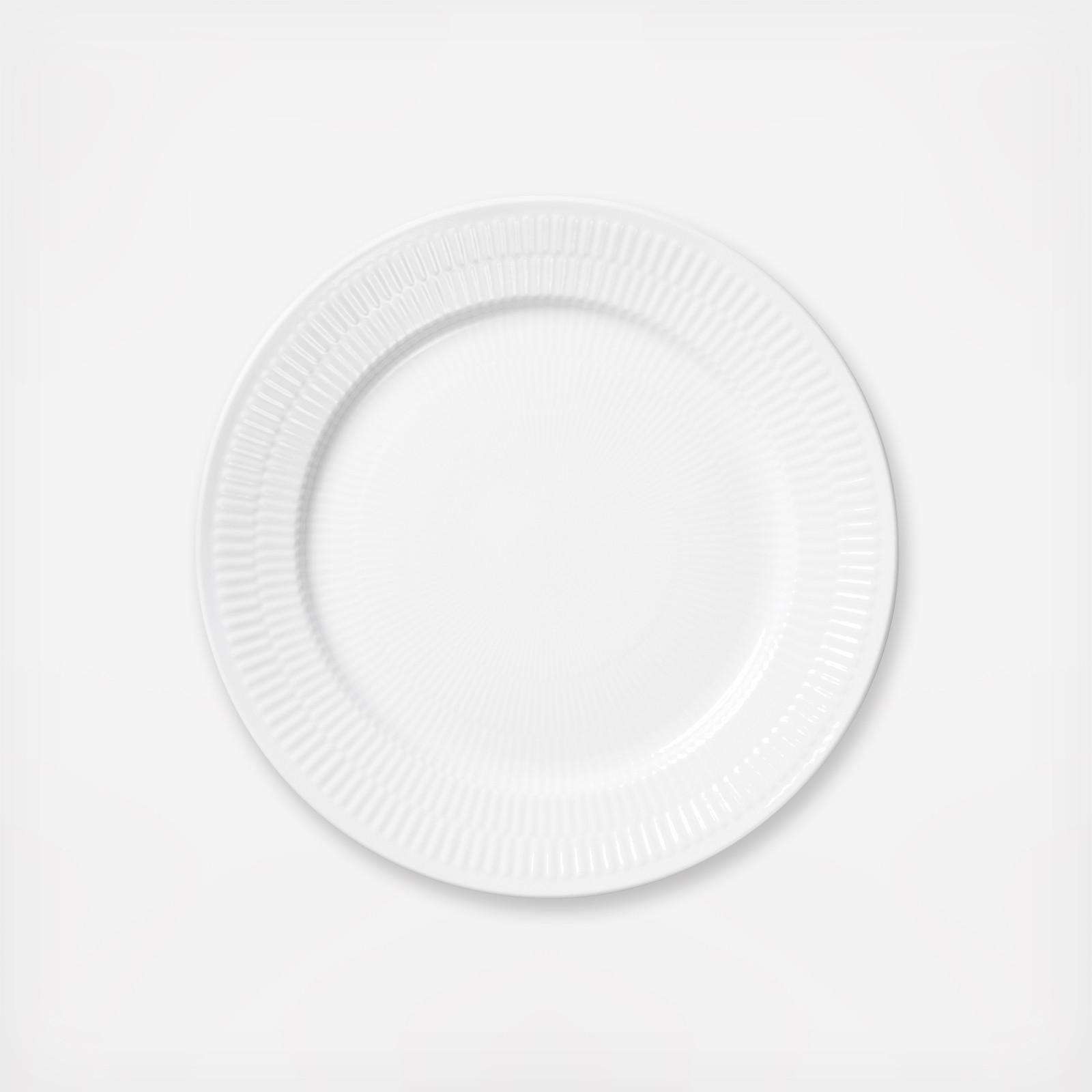 White Fluted Salad Plate 2 White Fluted Salad Plate