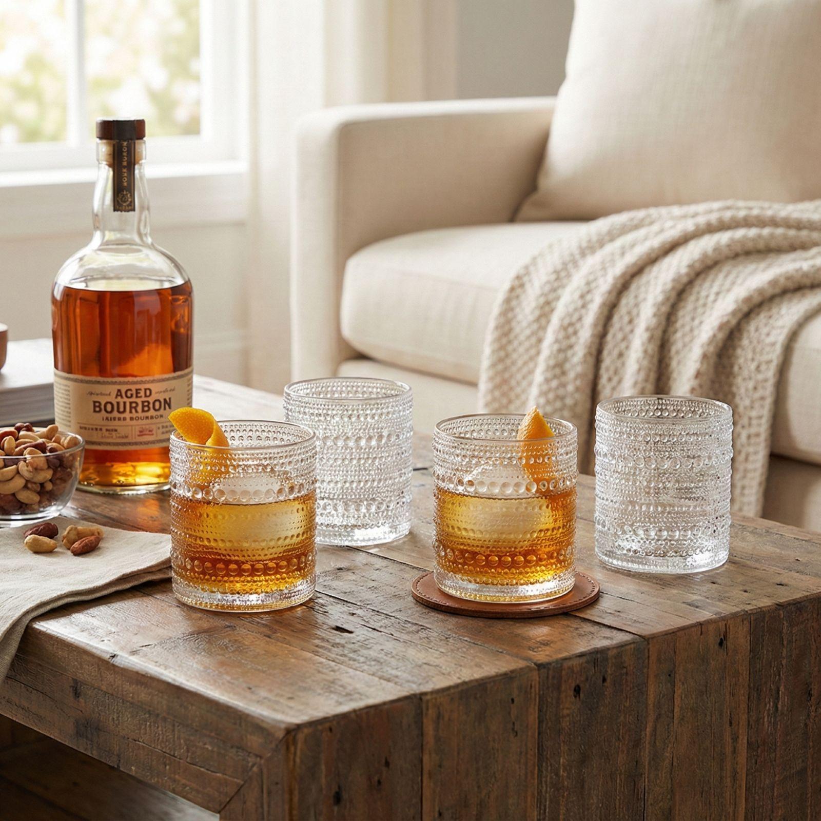 Jupiter Double Old Fashioned Glass, Set of 4 5 Jupiter Double Old Fashioned Glass, Set of 4