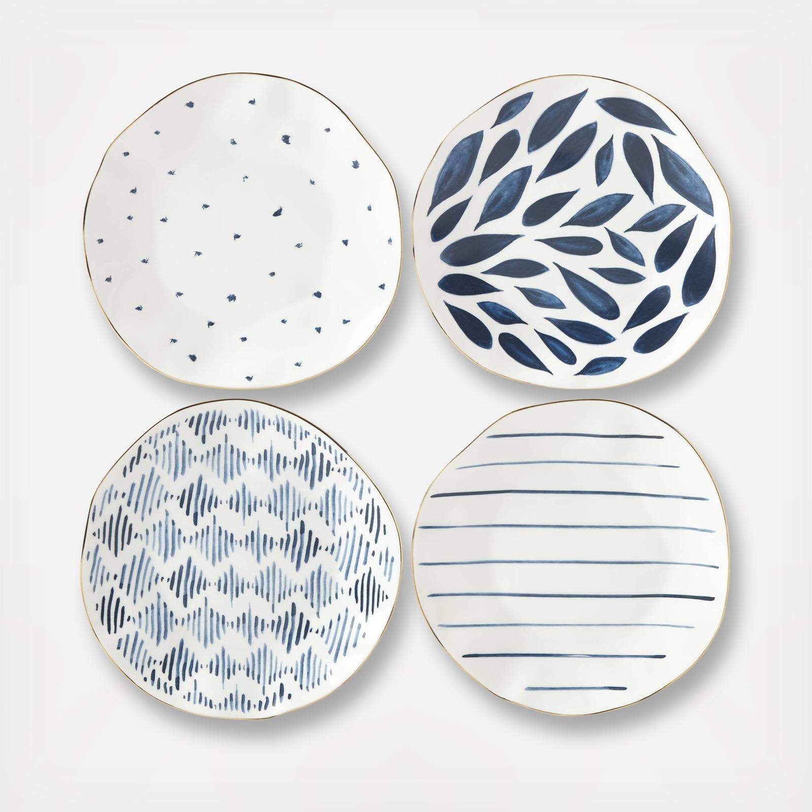 Blue Bay Appetizer Plate, Set of 4 2 Blue Bay Appetizer Plate, Set of 4