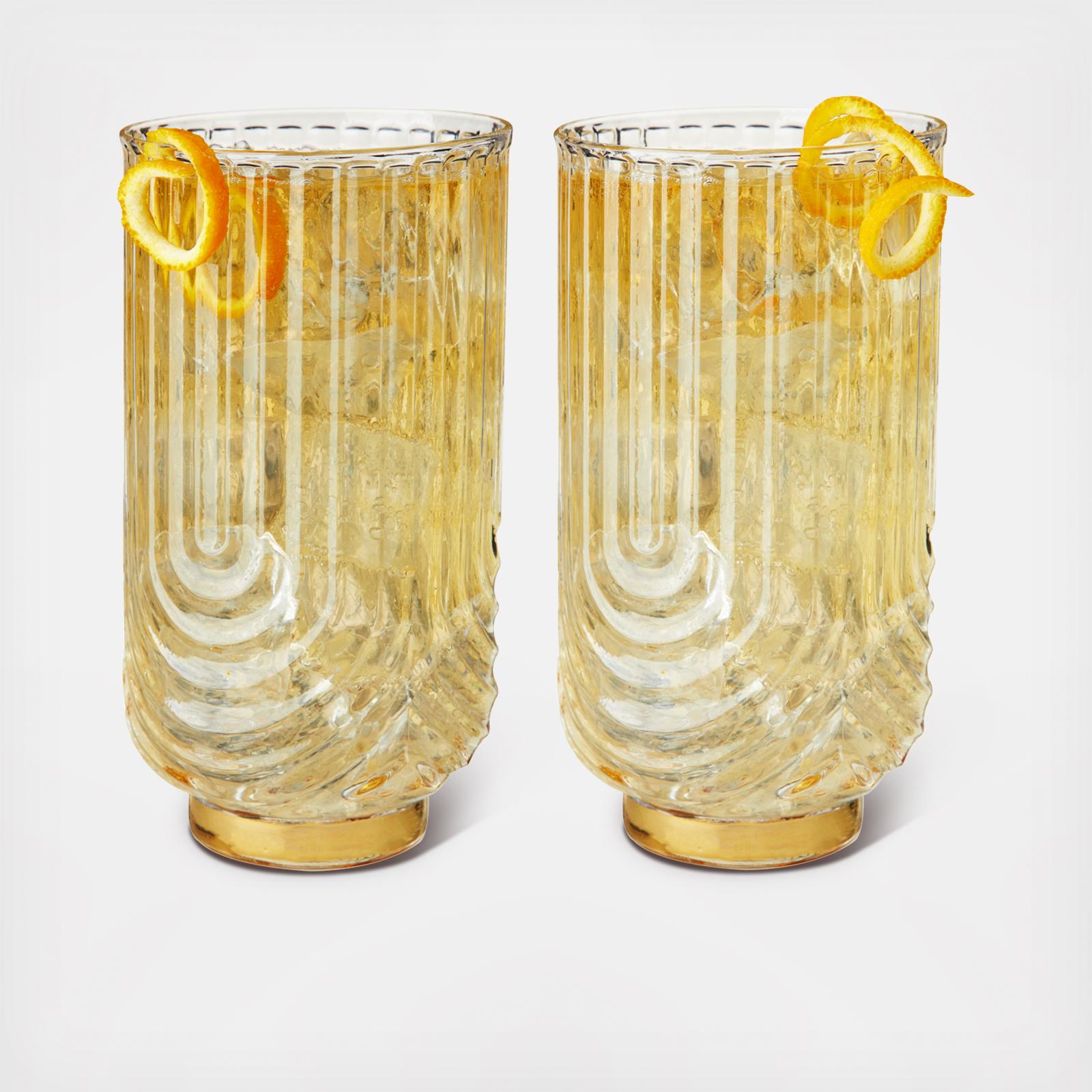 Gatsby Highball Glass, Set of 2 2 Gatsby Highball Glass, Set of 2