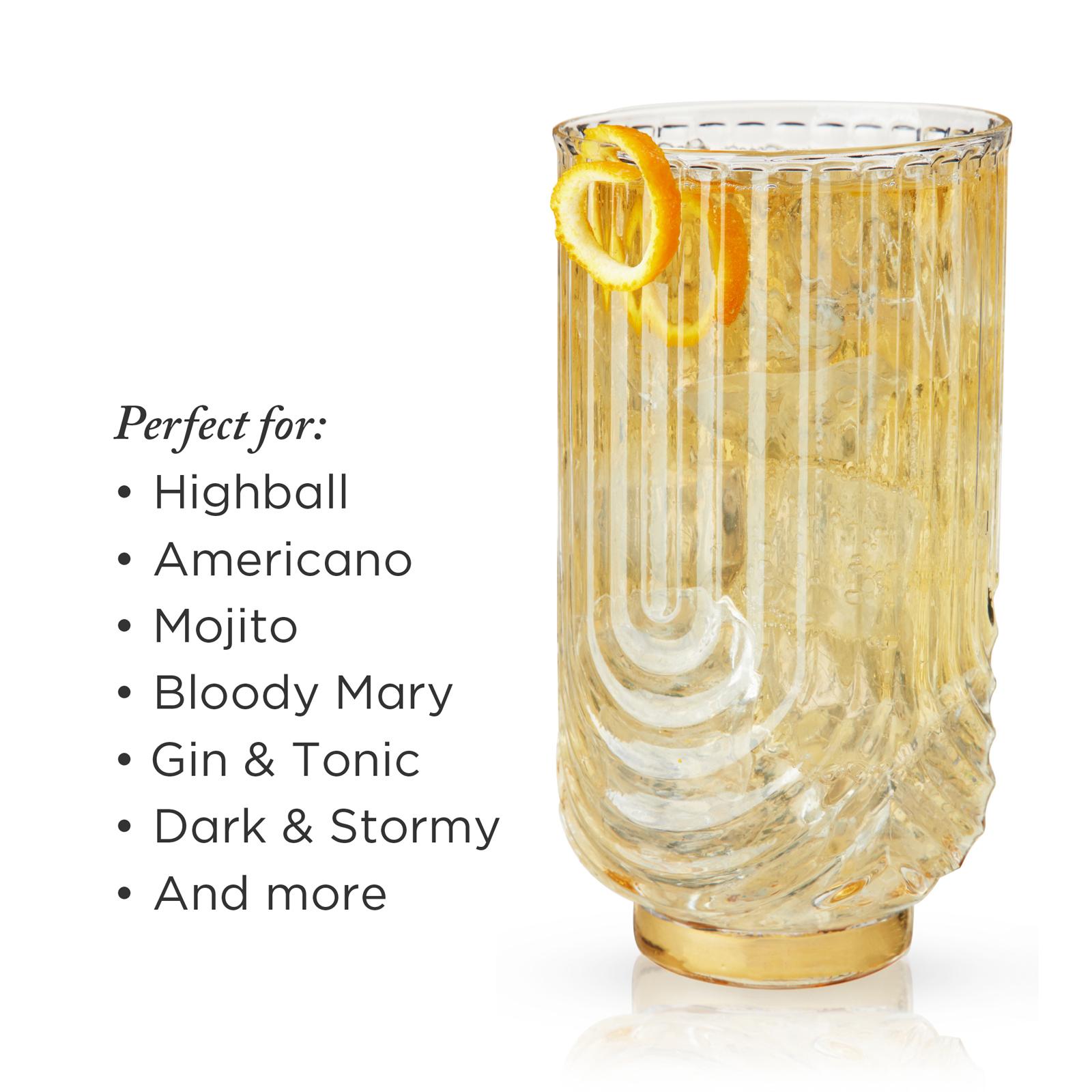 Gatsby Highball Glass, Set of 2 5 Gatsby Highball Glass, Set of 2