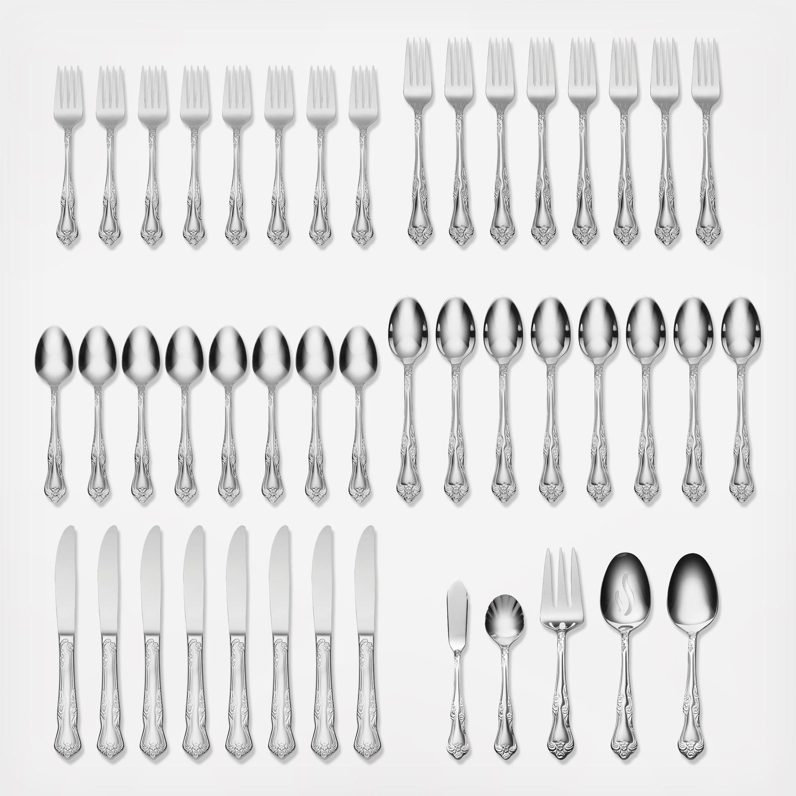 Azalea 45-Piece Everyday Flatware Set, Service For 8 2 Azalea 45-Piece Everyday Flatware Set, Service For 8