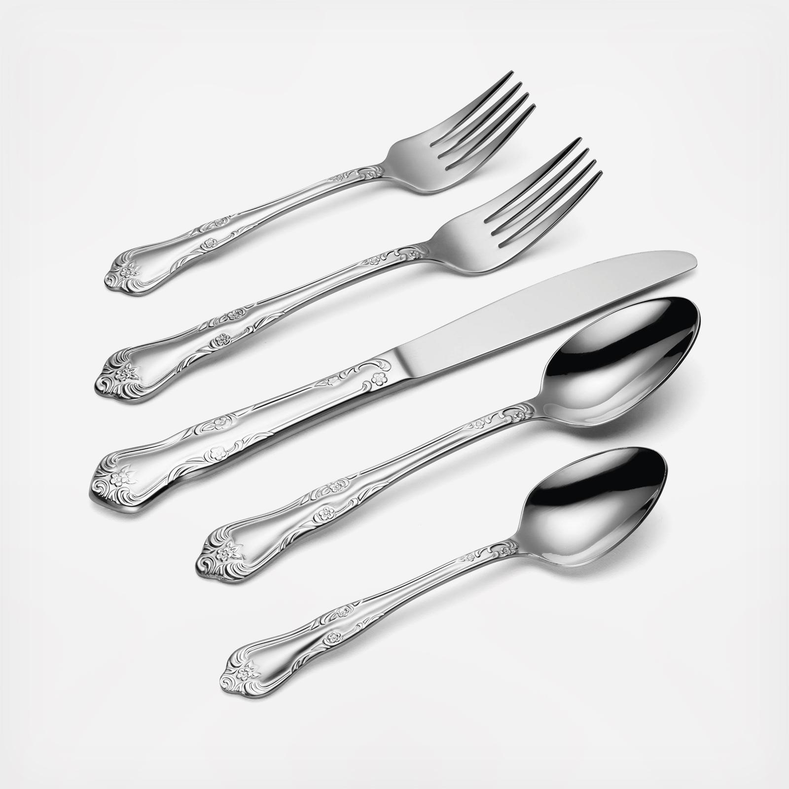 Azalea 45-Piece Everyday Flatware Set, Service For 8 4 Azalea 45-Piece Everyday Flatware Set, Service For 8