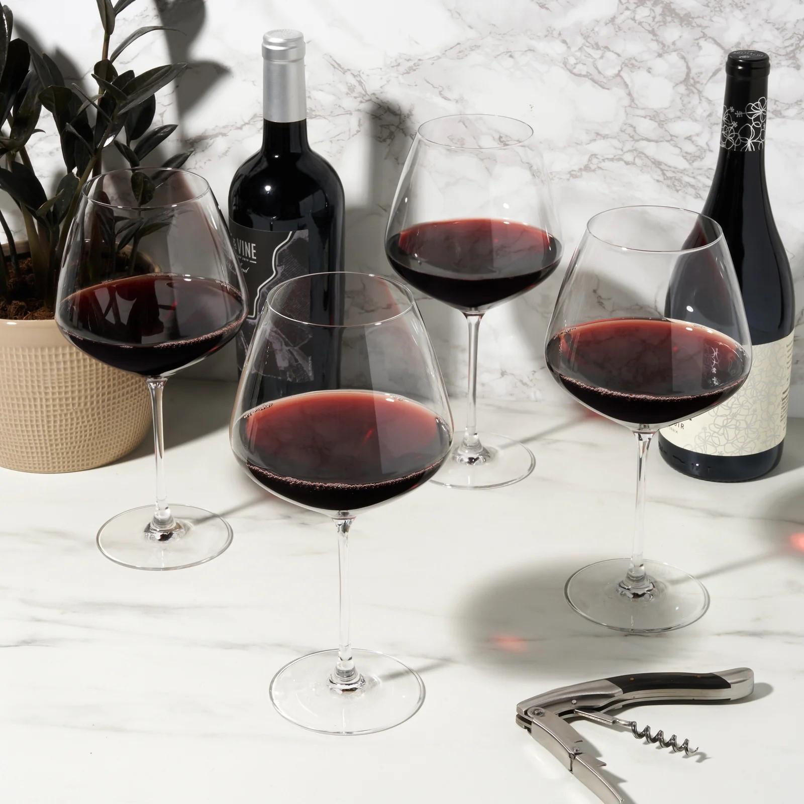 Reserve European Crystal Burgundy Glass, Set of 4 12 Reserve European Crystal Burgundy Glass, Set of 4