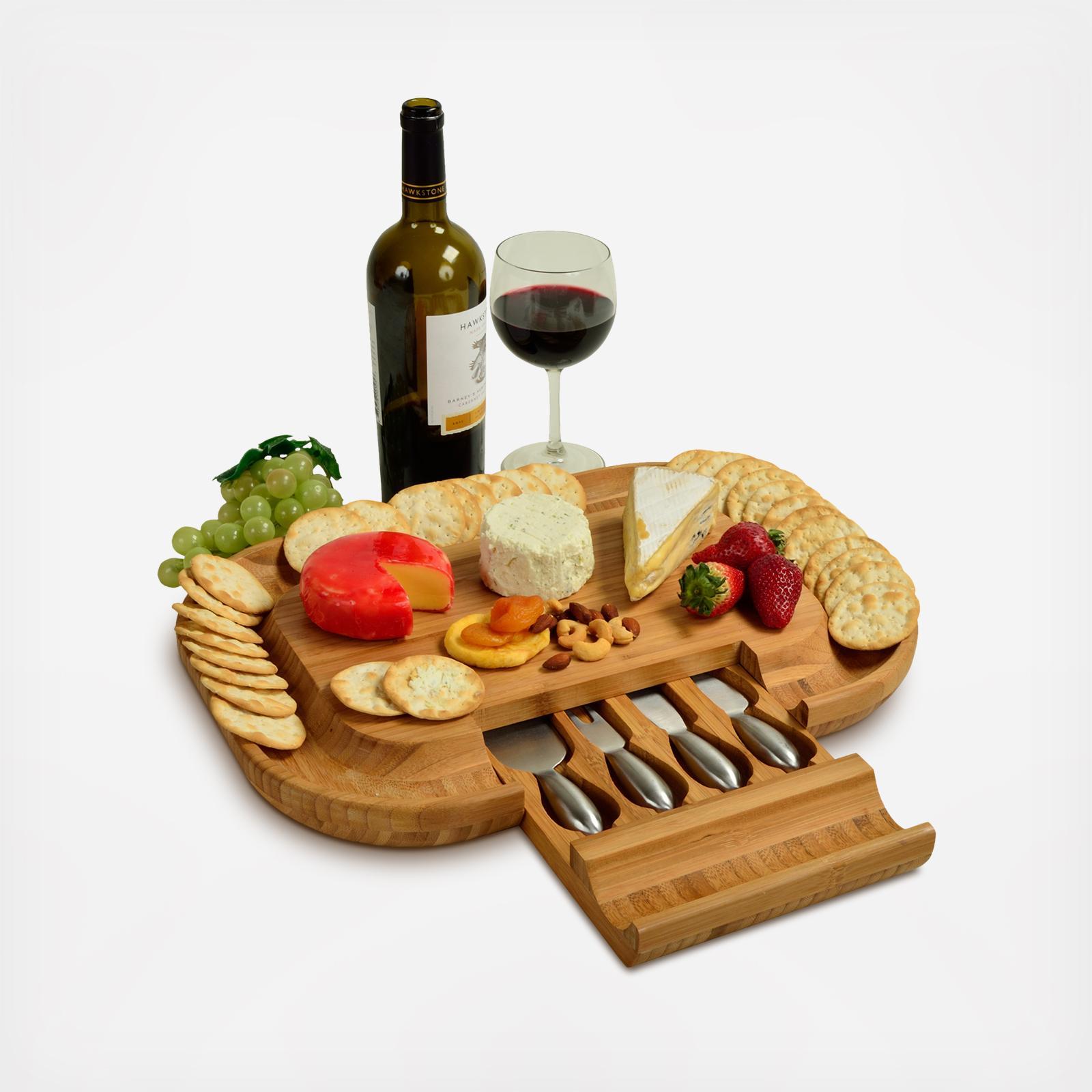 Large 5-Piece Entertaining Charcuterie Board & Tool Set 2 Large 5-Piece Entertaining Charcuterie Board & Tool Set