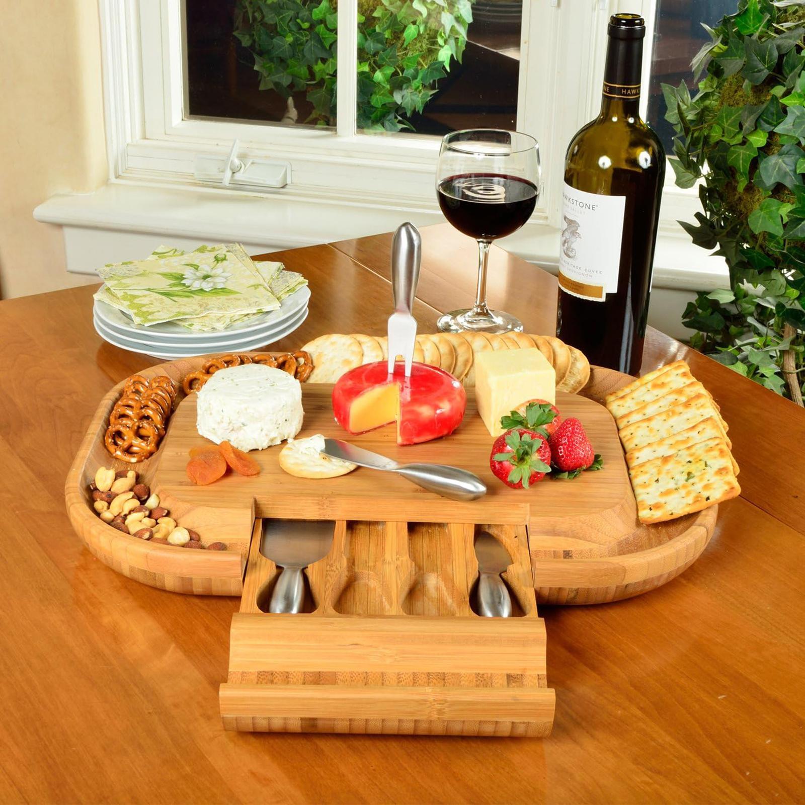 Large 5-Piece Entertaining Charcuterie Board & Tool Set 4 Large 5-Piece Entertaining Charcuterie Board & Tool Set