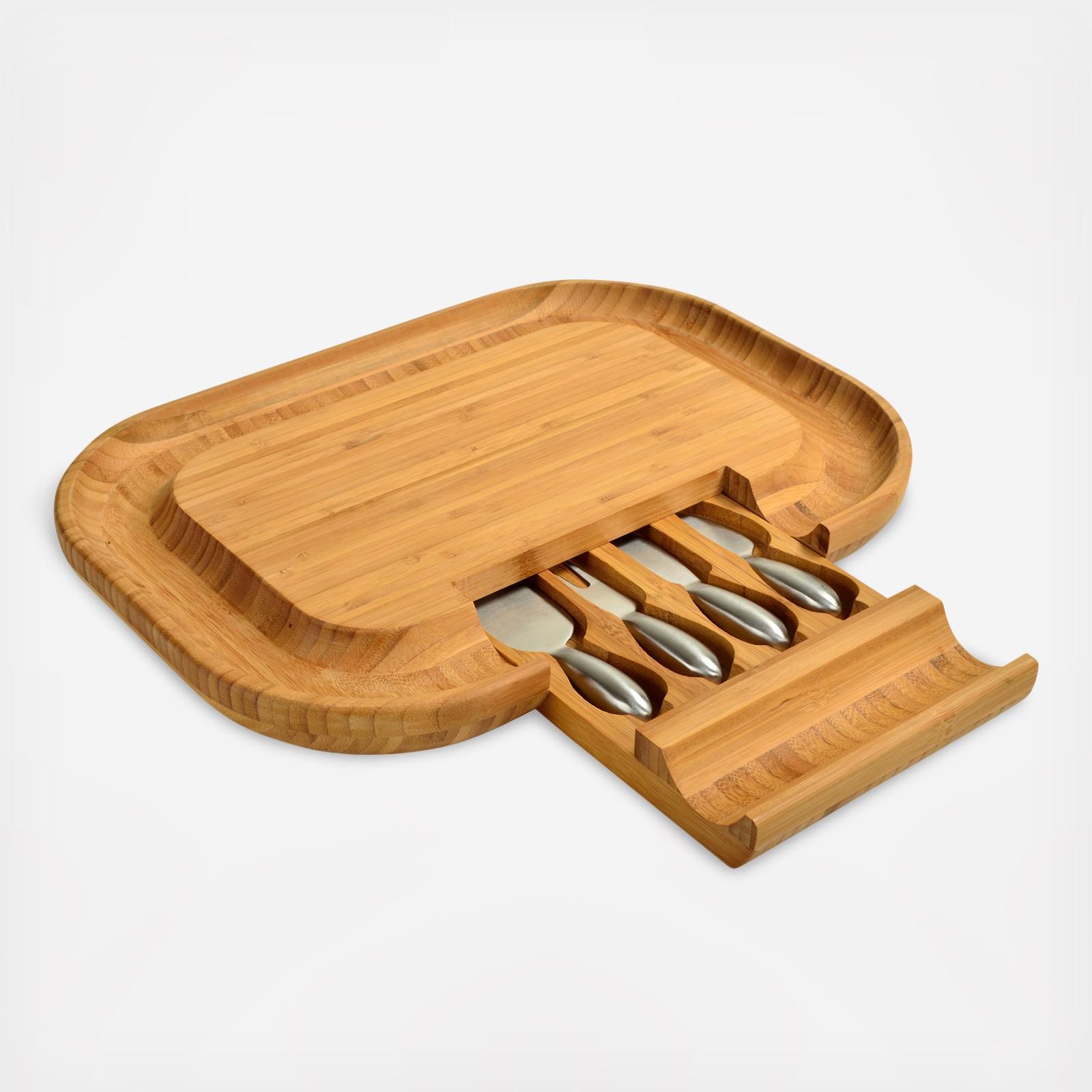 Large 5-Piece Entertaining Charcuterie Board & Tool Set 5 Large 5-Piece Entertaining Charcuterie Board & Tool Set